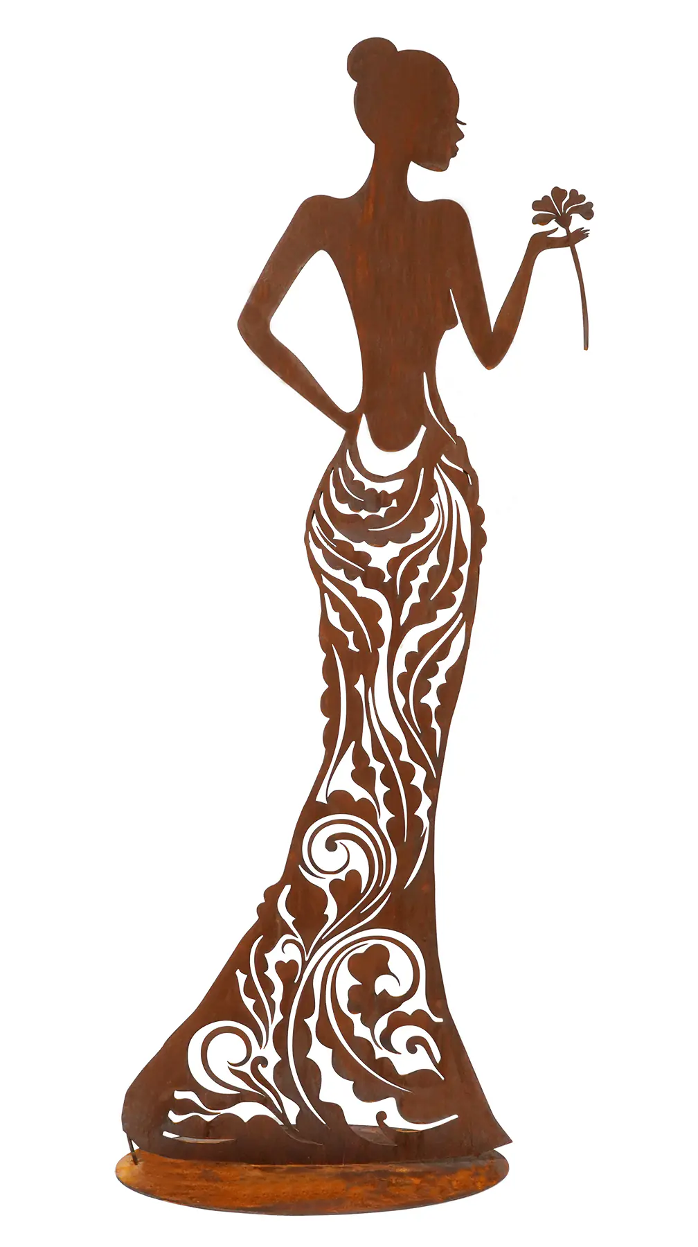 Badeko Dekofigur Frau Diana 170 x 58 x 28 cm rostbraun