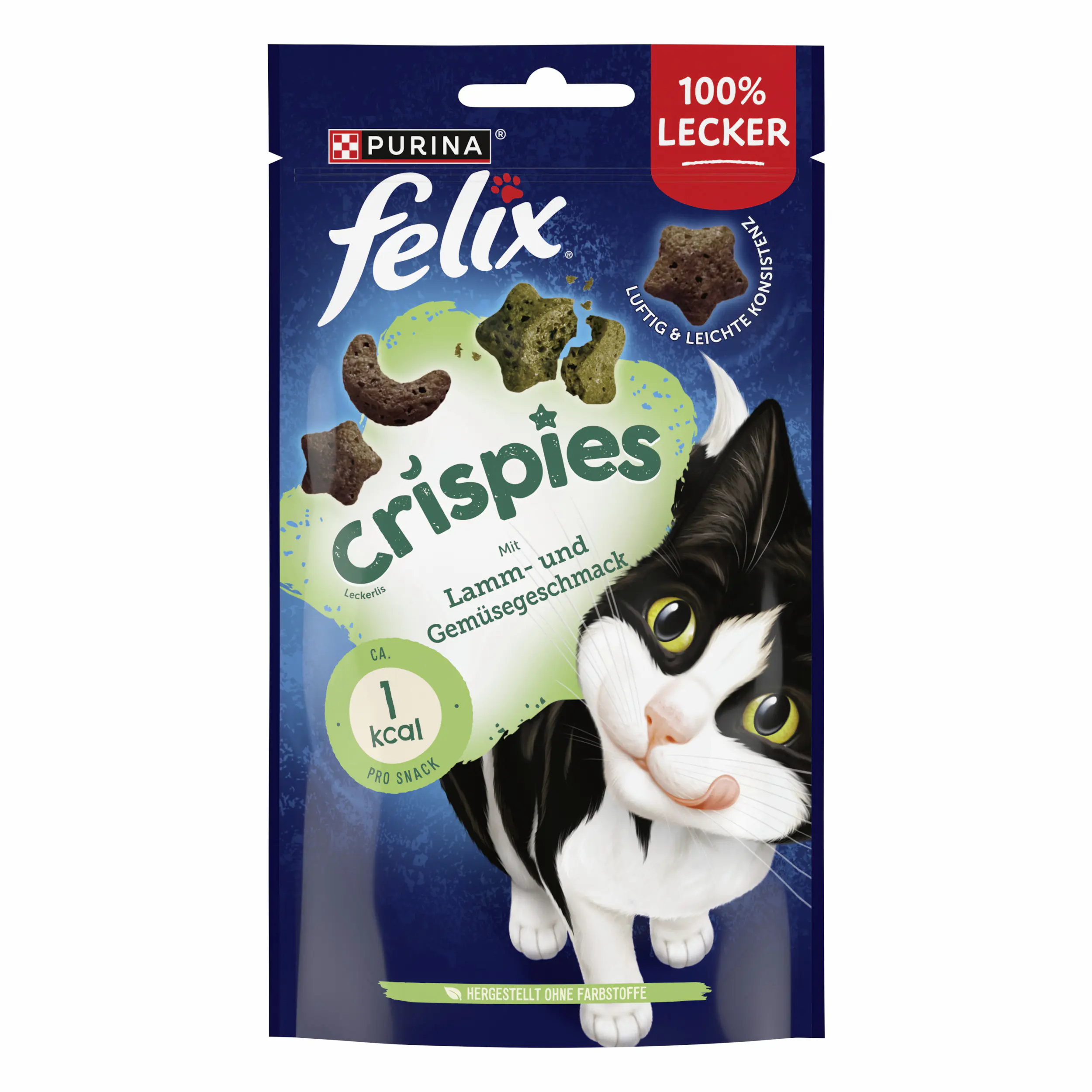 Felix Crispies Katzensnack Fleisch und Gemüse 45g