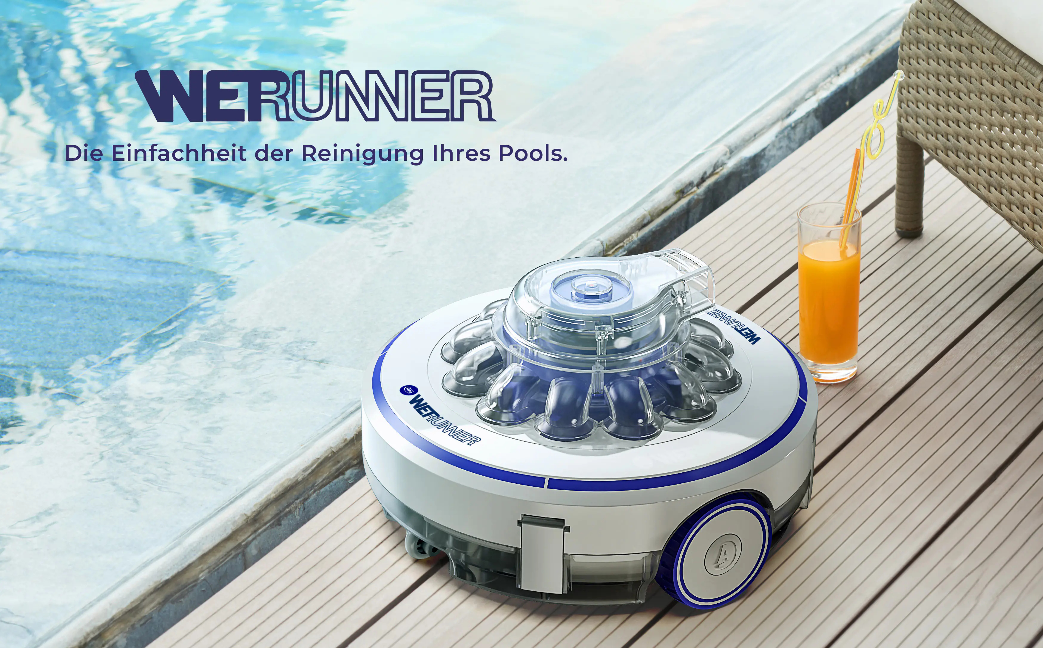Gre Poolreiniger Wet Runner für Pools bis zu 7 x 5 m