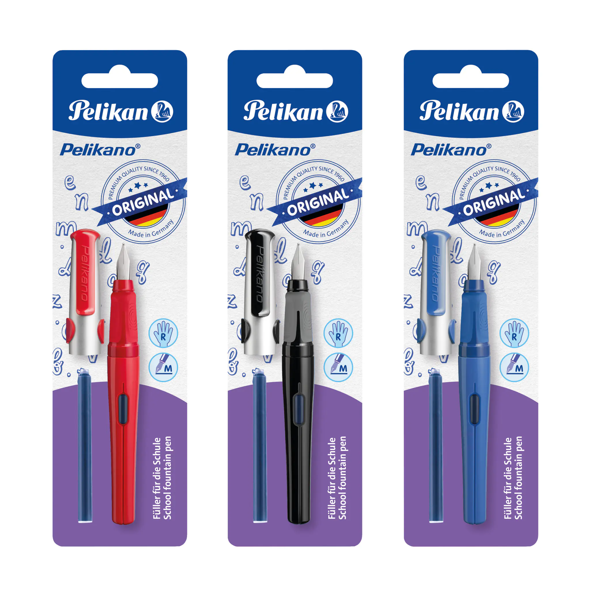 Pelikan Pelikano Füller P480 M Original 3-fach sortiert