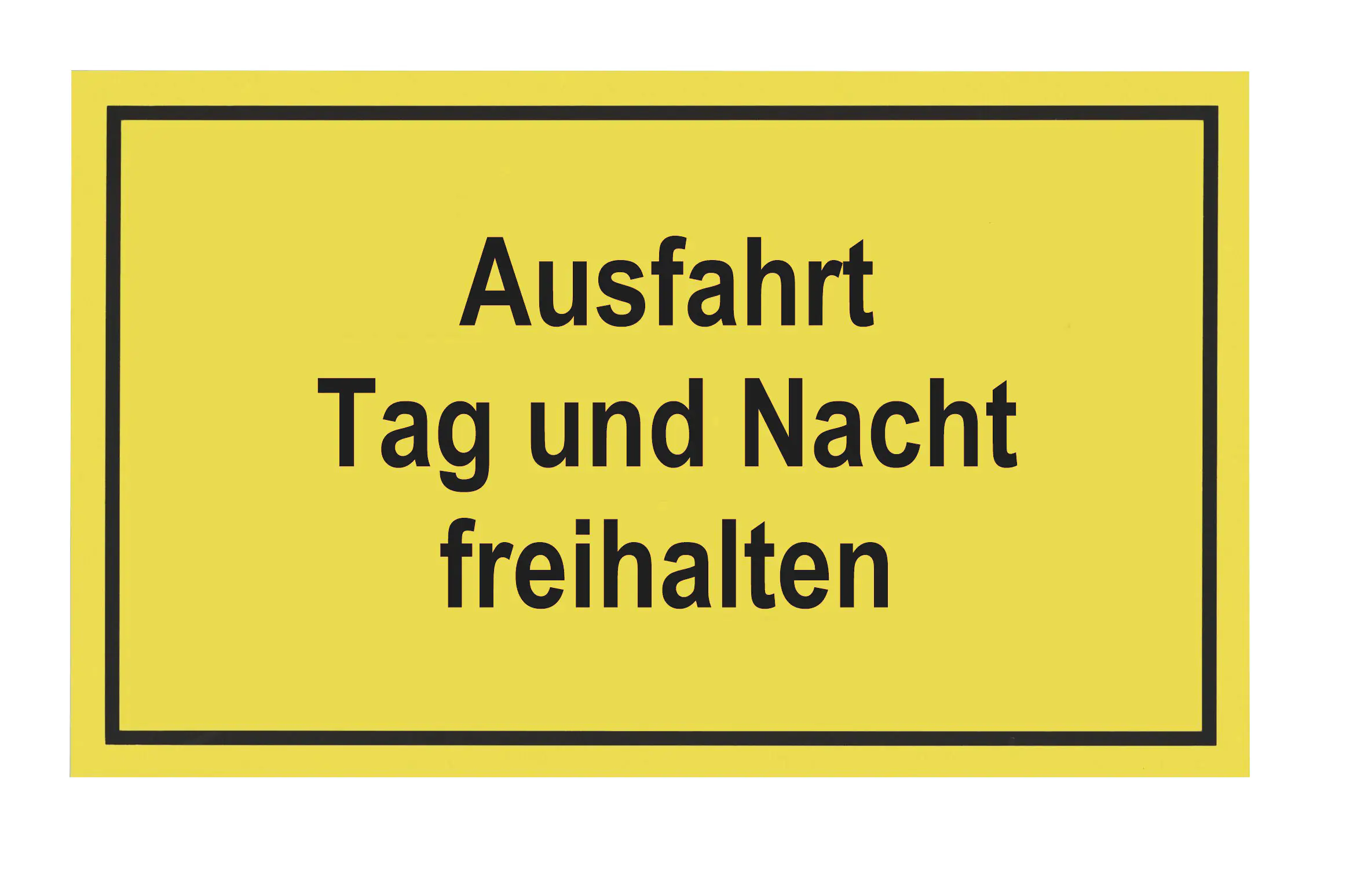 Conmetall Hinweisschild Ausfahrt Tag und Nacht freihalten 40 x 25 cm