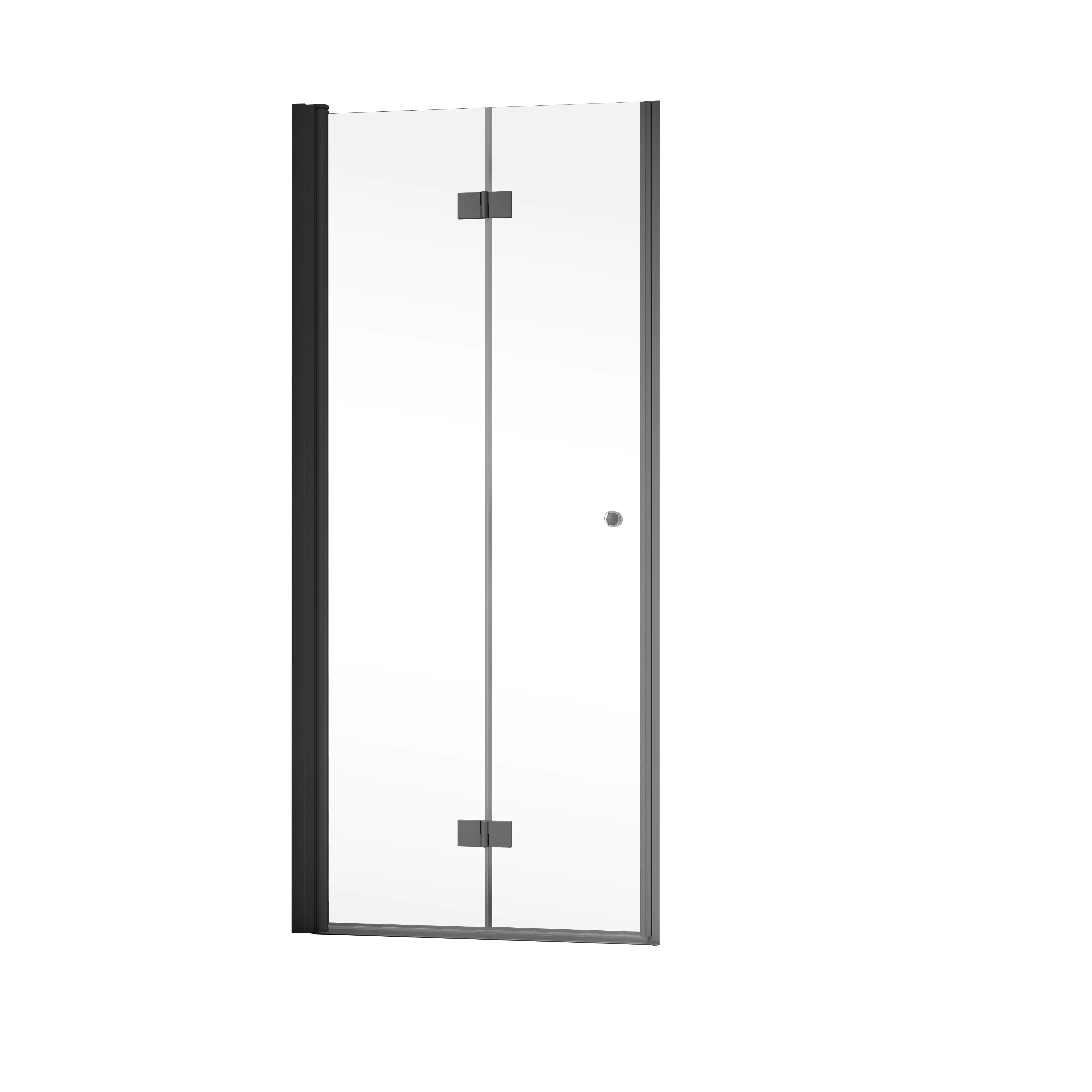 Schulte Nische mit Drehfalttür 90 x 200 cm Garant 2.0 mattschwarz Türanschlag links