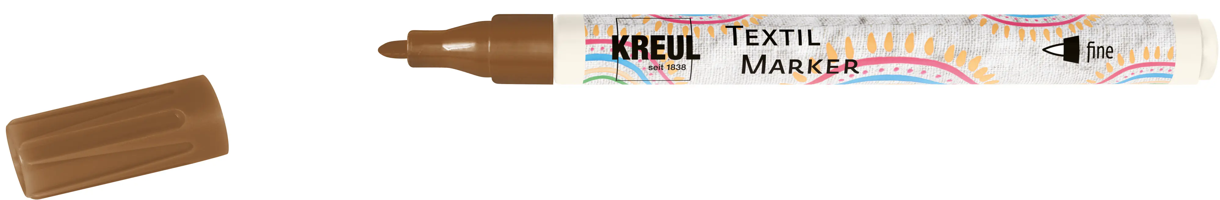 Kreul Javana texi mäx Sunny Stoffmalfarbe fine für helle Stoffe fine braun