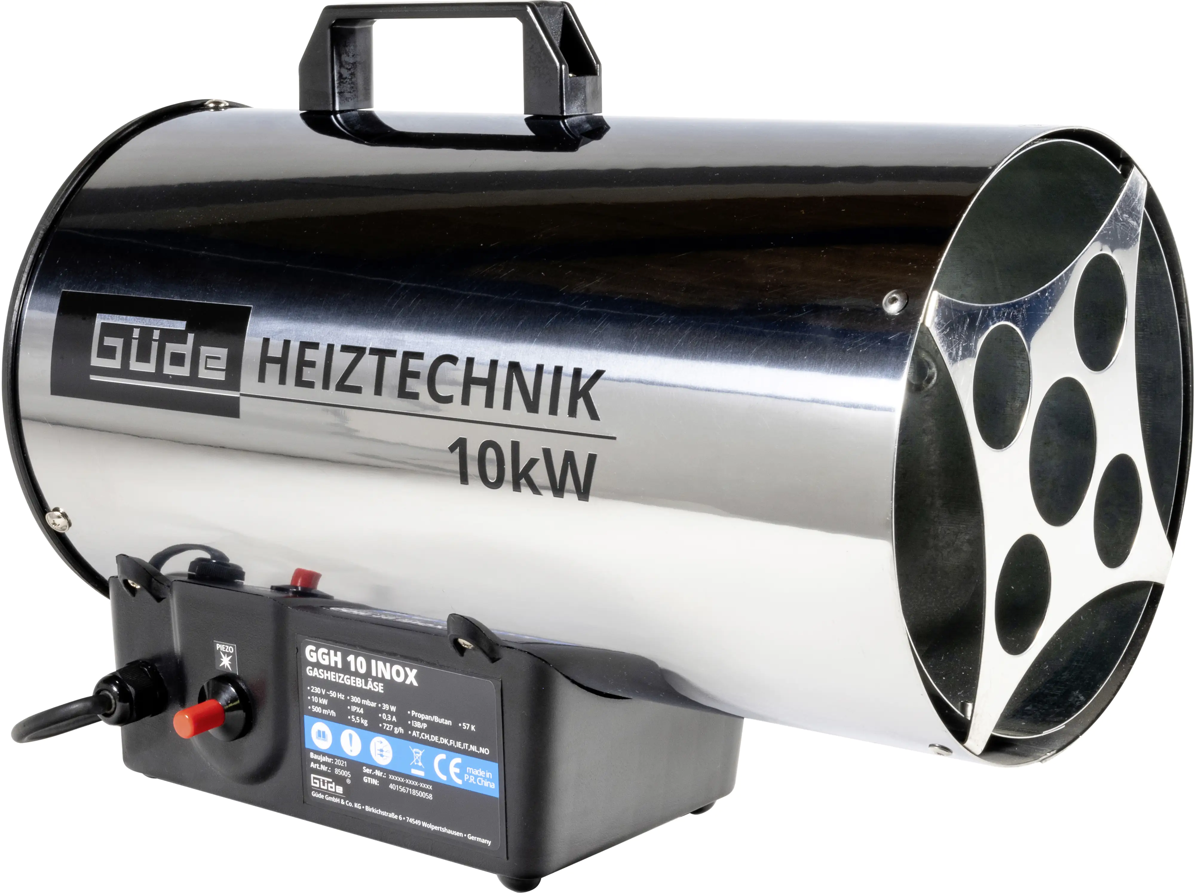 Güde Gasheizgebläse GGH 10 INOX silber/schwarz