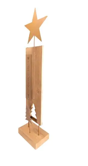 TrendLine Weihnachtsaufsteller Holz Winterzeit Stern 97 x 24 cm rost