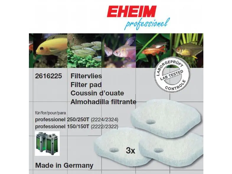 Eheim Aquarienzubehör Ersatzfiltervlies für Professionel 150/250 3 Stück