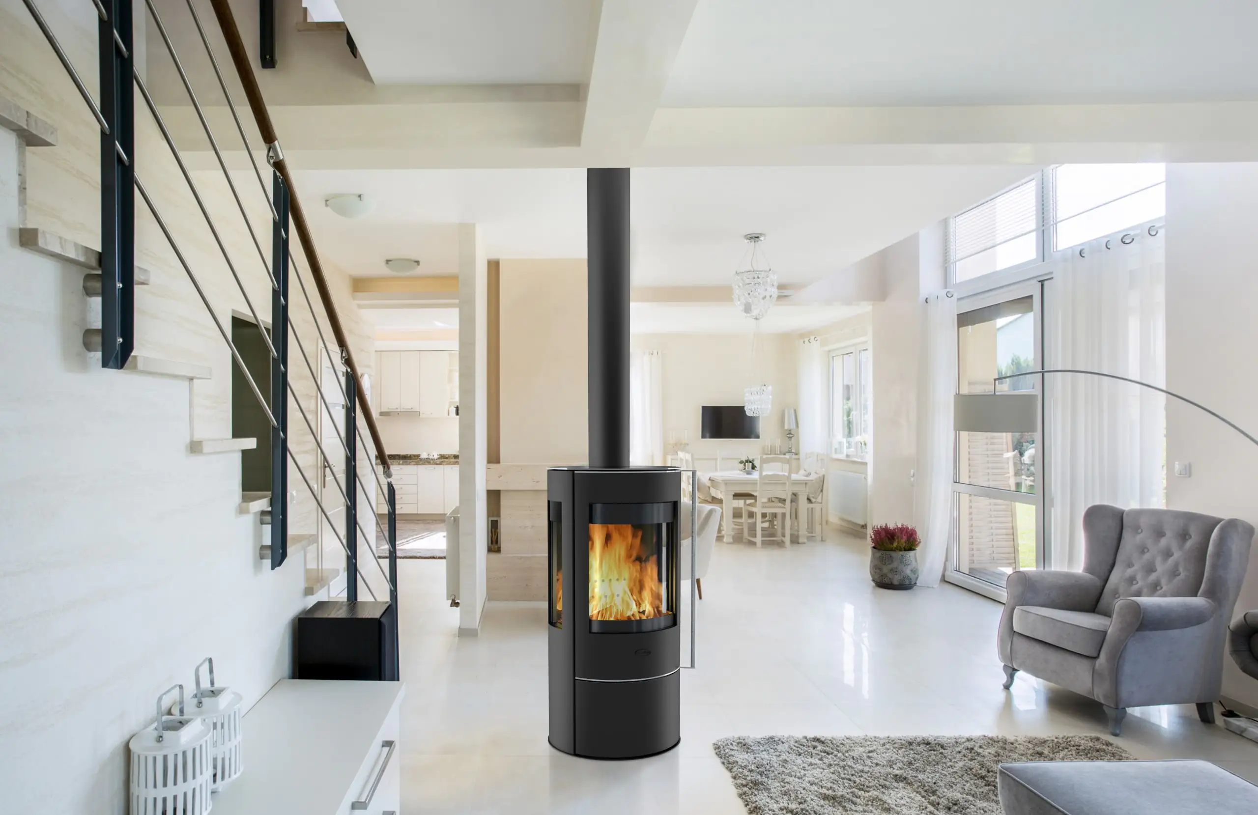 Fireplace Kaminofen Amarant Stahl/Glas, schwarz, 5 kW