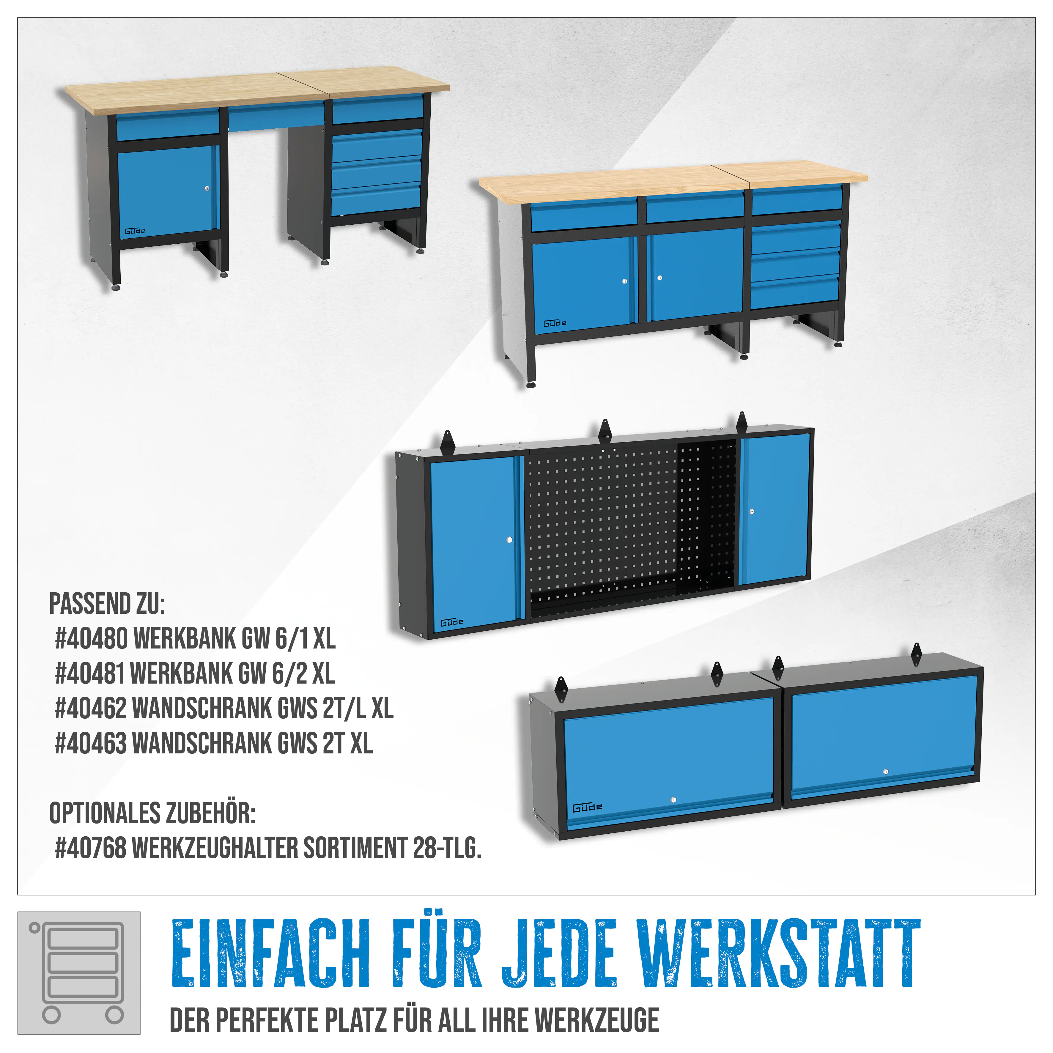 Güde Lochwand-Set GL 1709 XL