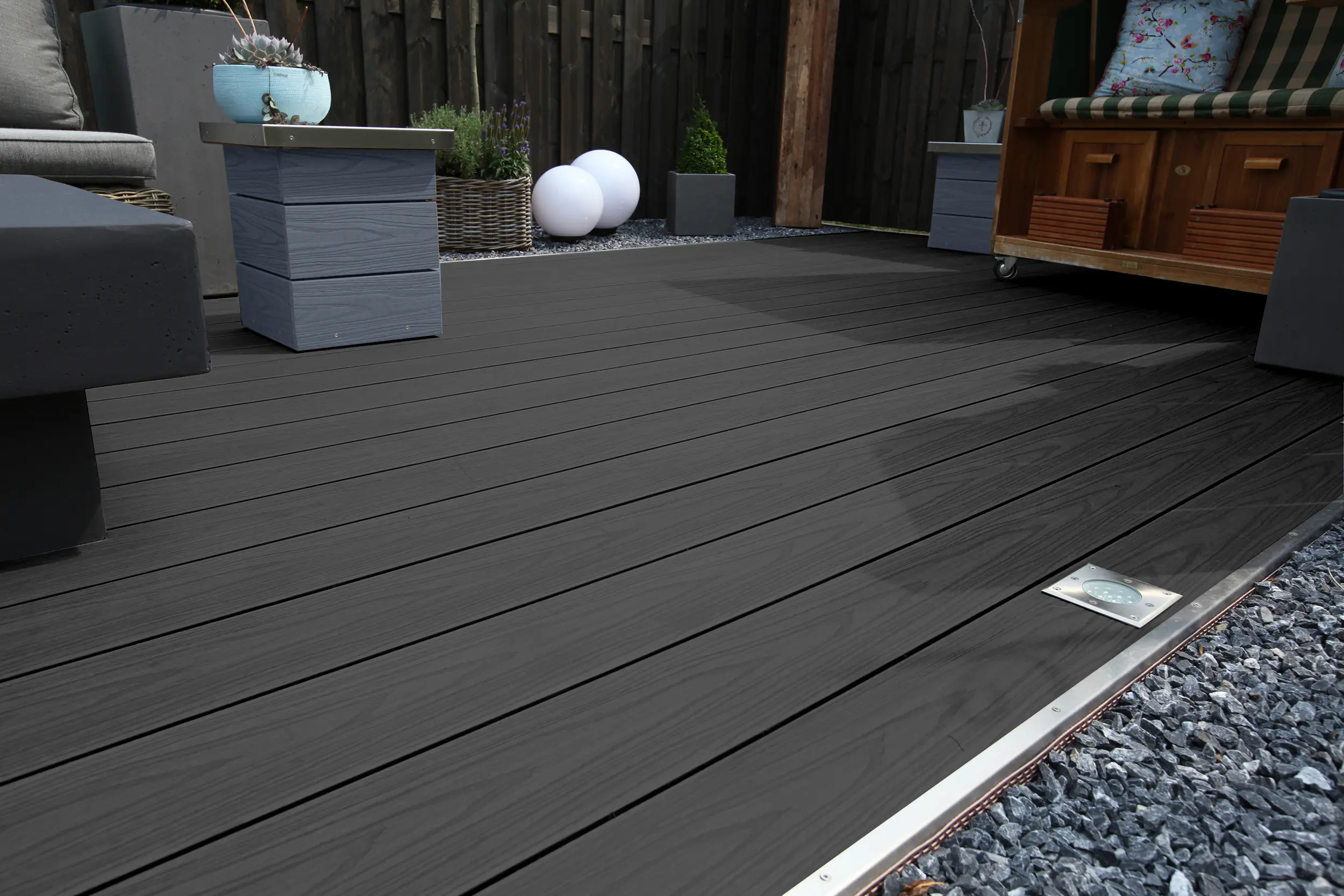elephant Terrassendiele WPC 300 x 14 x 2,5 cm BiColor braun / grau