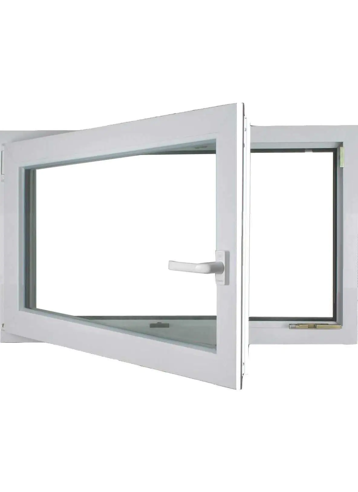Meeth Kellerfenster 80 x 40 cm DIN links 1 Flügelig Dreh-Kipp weiß