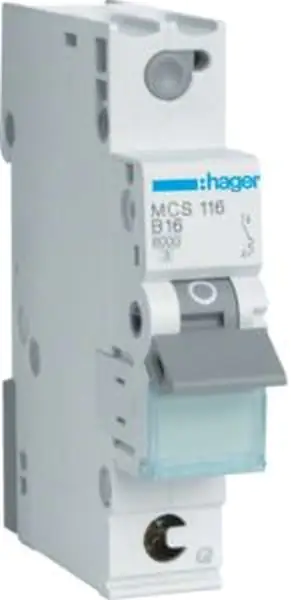 Hager Leitungsschutzschalter C 16A 1-polig MCS110 QuickConnect