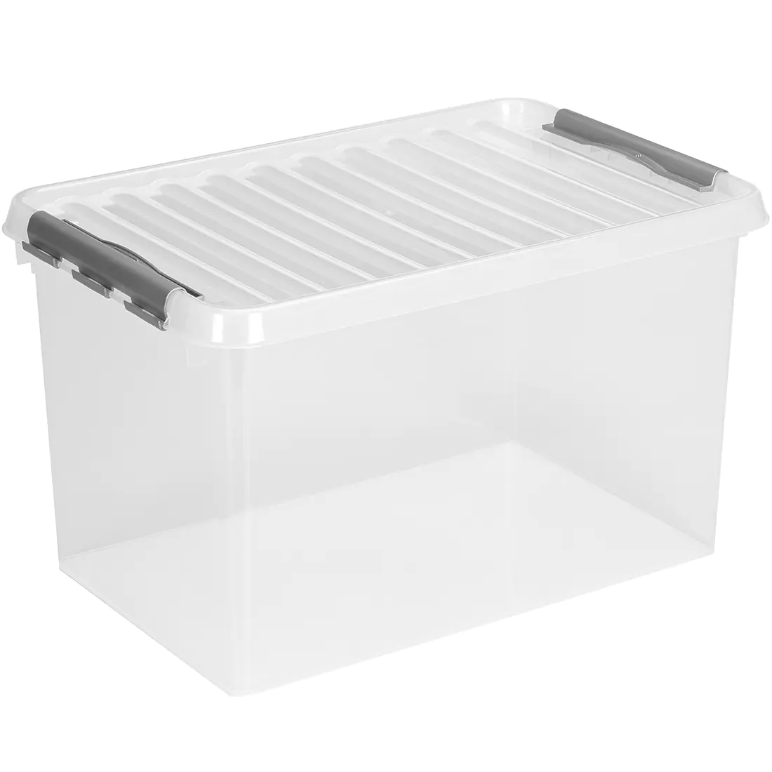 Sunware Aufbewahrungsbox Q-Line mit Deckel 60 x 40 cm 62 L transparent 3er Set