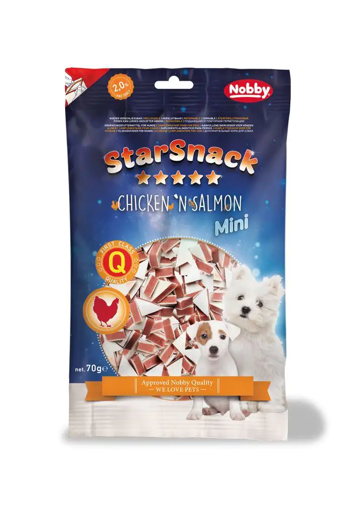 Nobby StarSnack Mini Chicken 'n Salmon 70 g