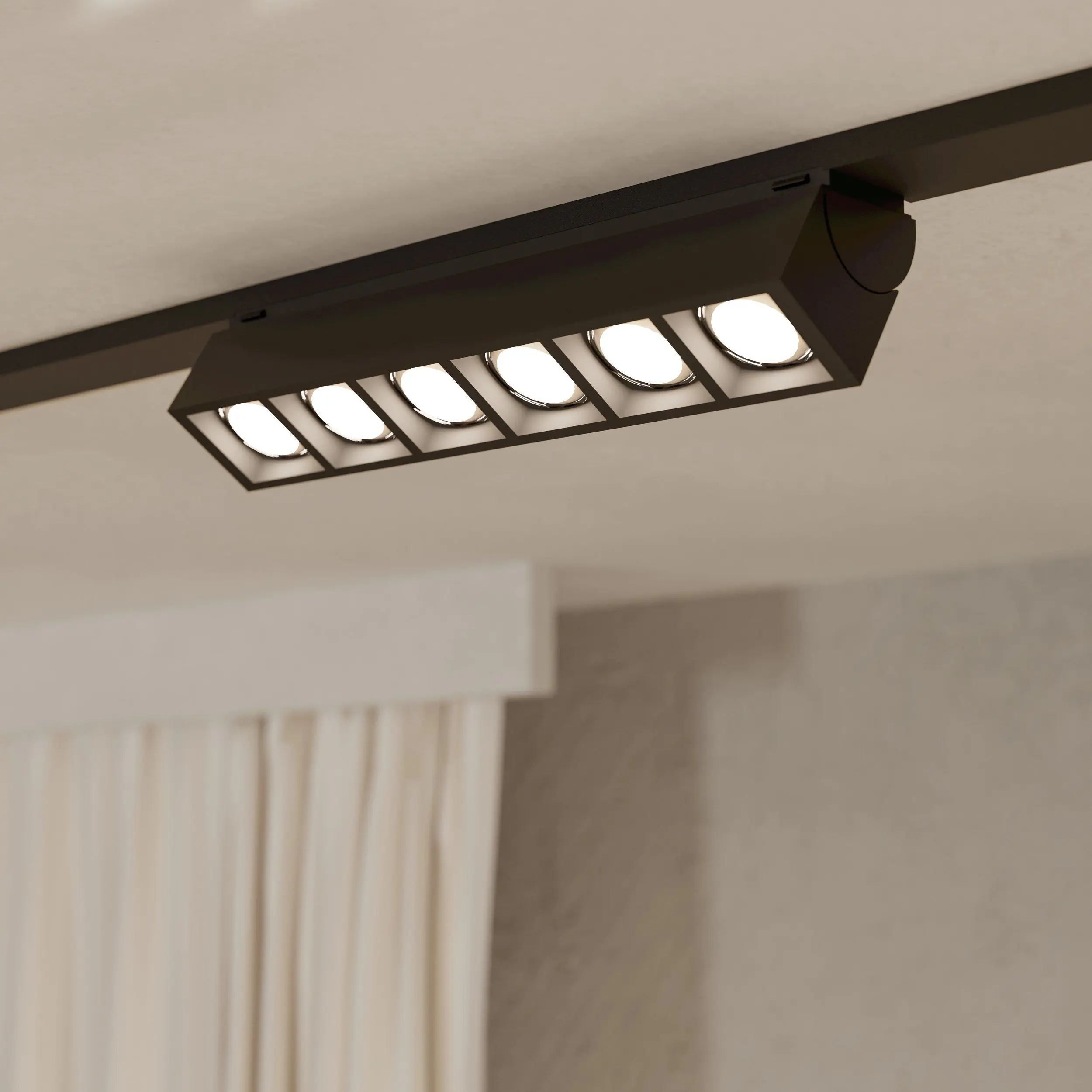 Eglo LED Spot Tplus 6 Lens 6W, Kunststoff schwarz mit Leuchtmittel
