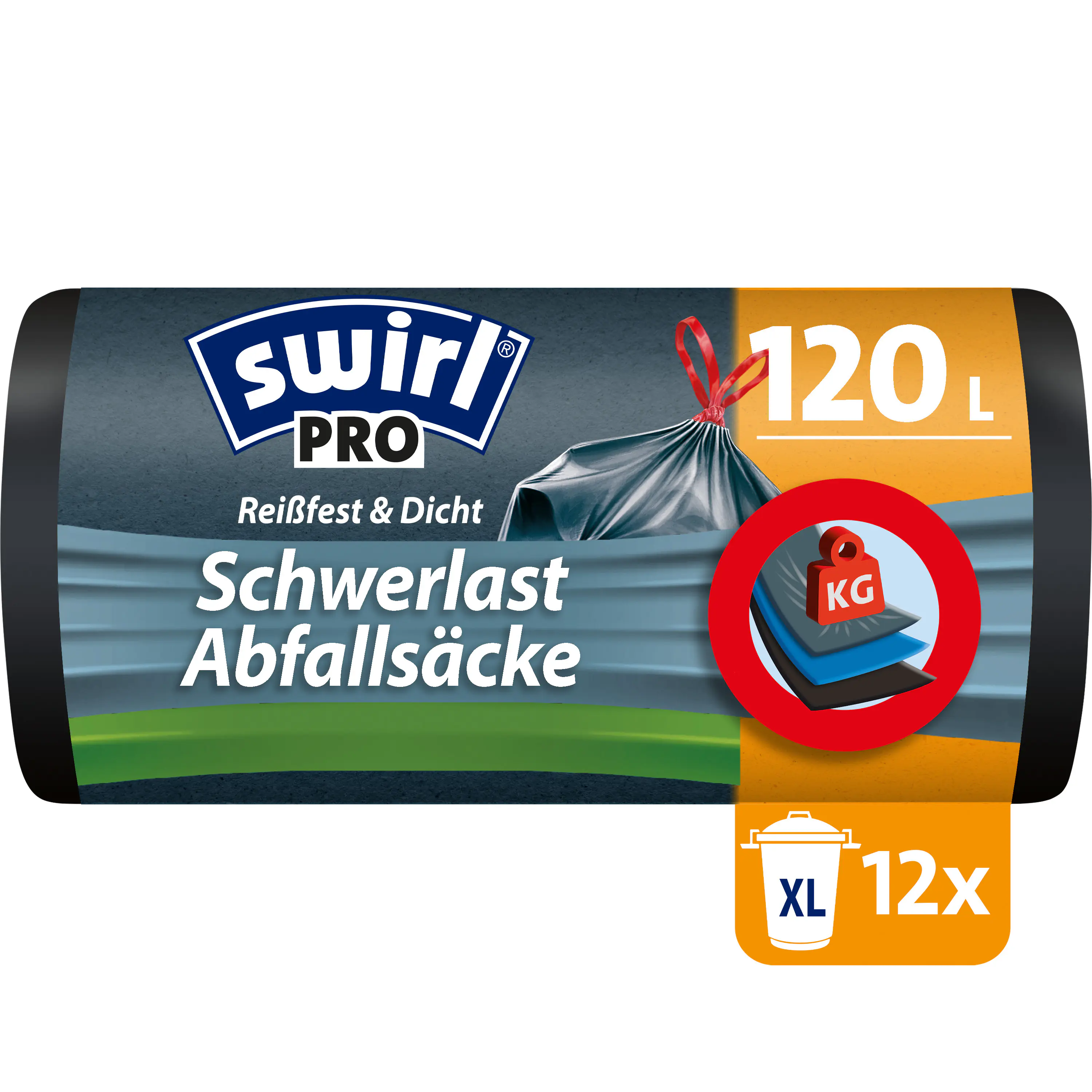Swirl® Schwerlast-Säcke Profi mit Zugband 120 L Reißfest & Dicht