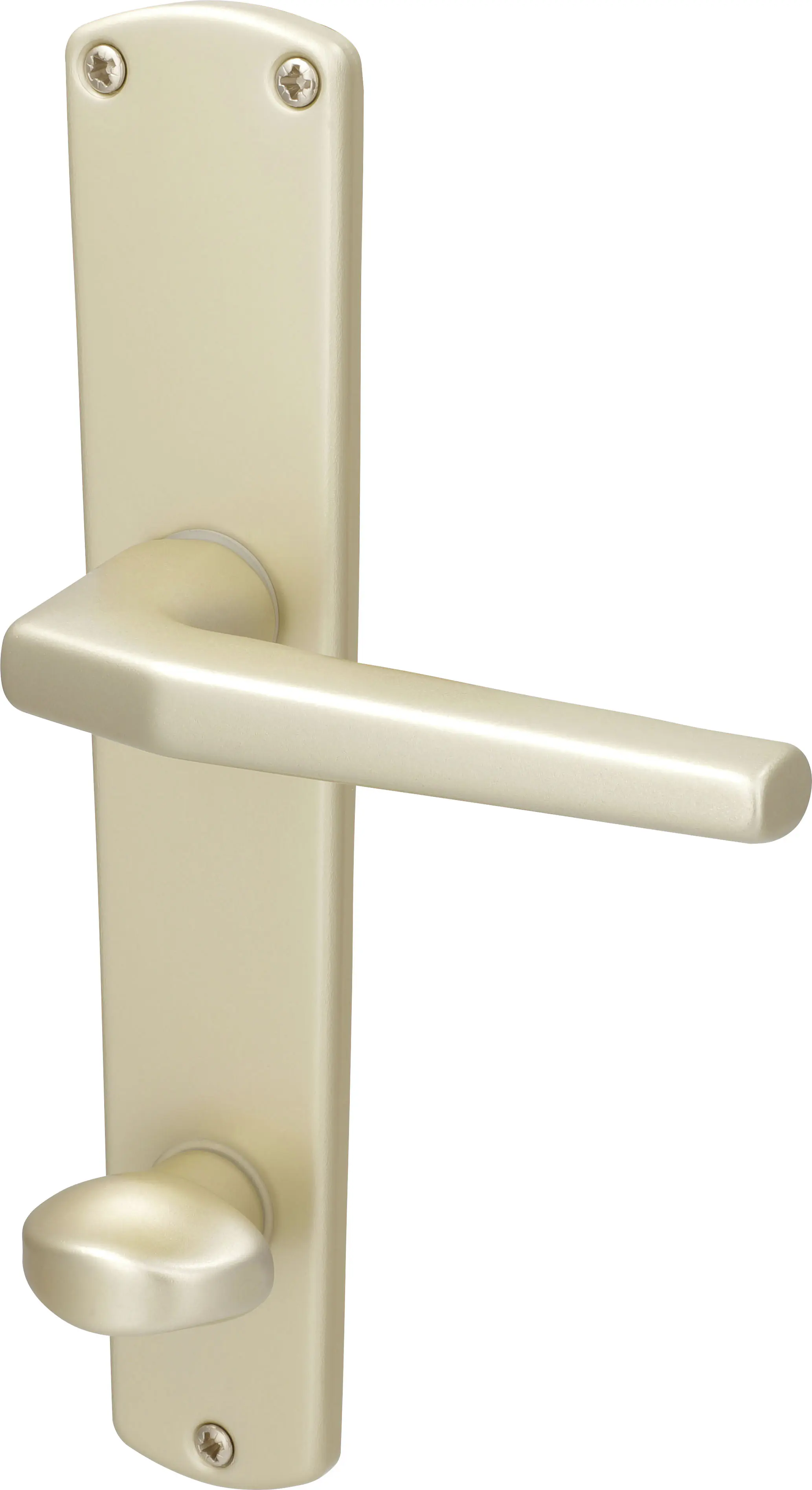 Südmetall WC-Türgriff-Garnitur Langschild Phil Aluminium F2 eloxiert neusilber 220 x 43 mm