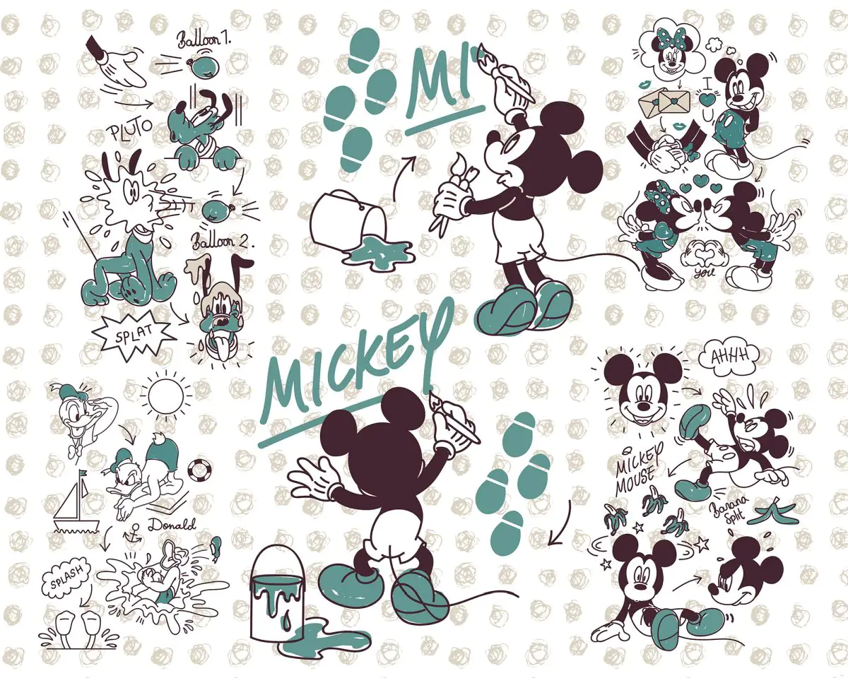 Komar Vlies Fototapete Mickey and Friends 350 x 280 cm 