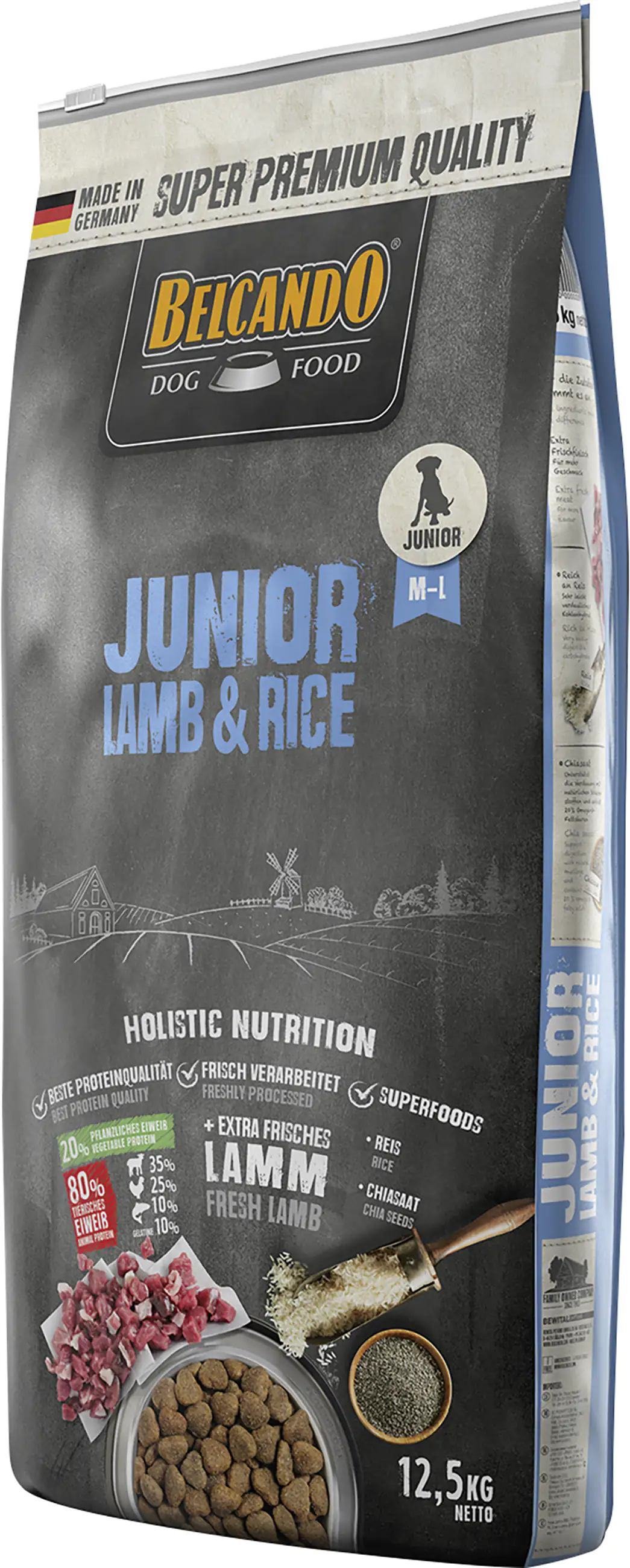 Belcando Hundetrockenfutter Junior 12,5 kg Lamm & Reis 