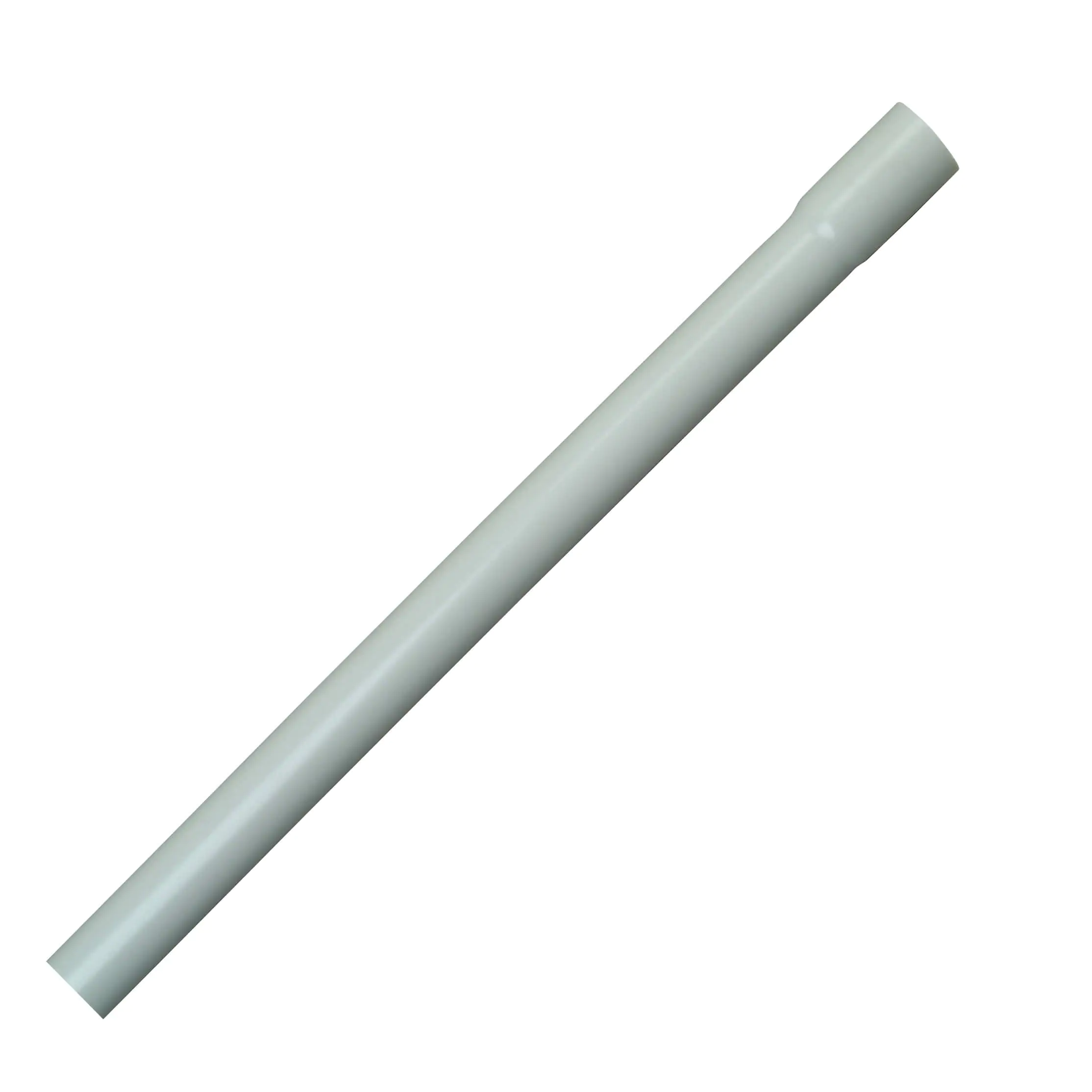 Stangenrohr M20 2 m, starr, mit Muffe, grau