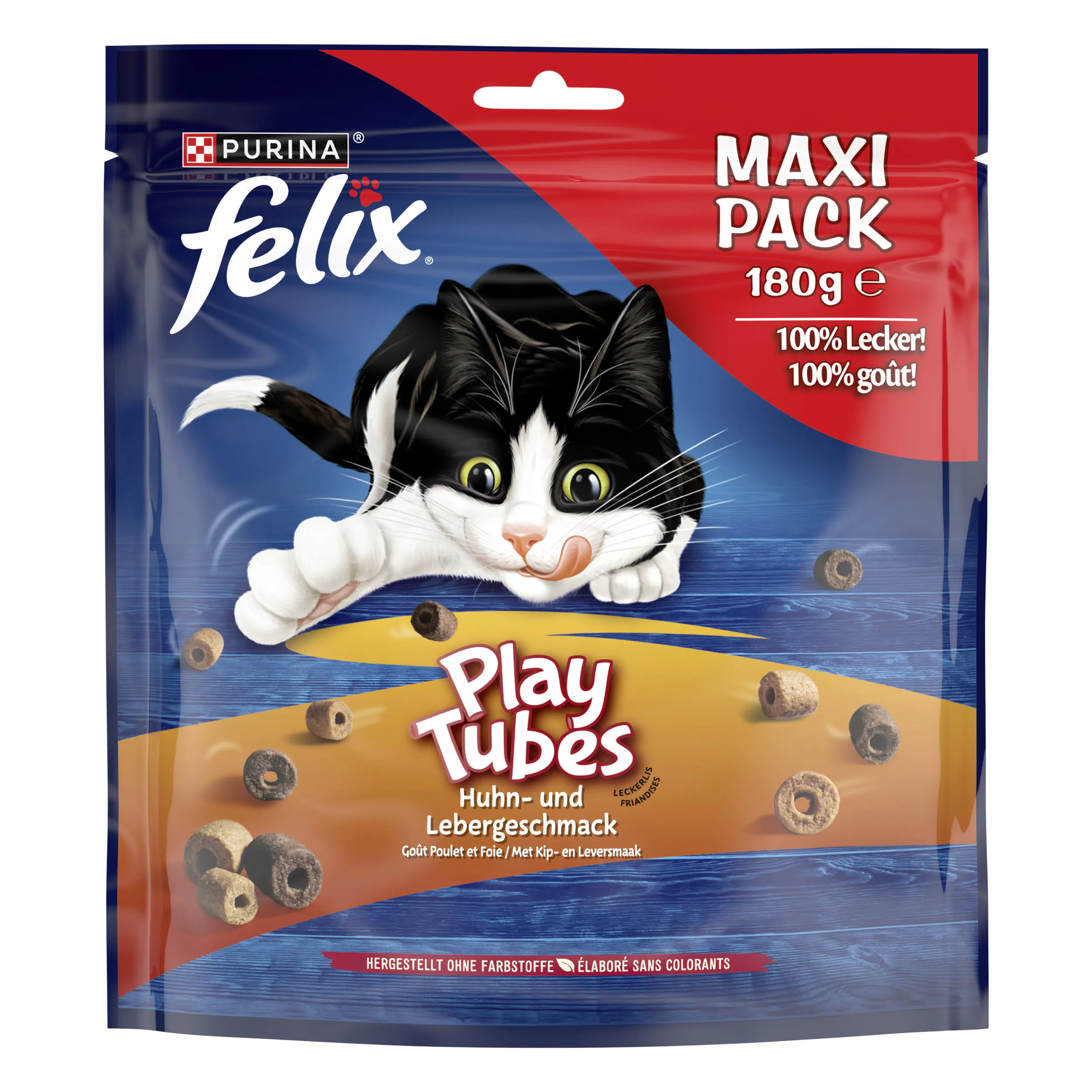 Felix Play Tubes Huhn Leber Katzensnacks 180g