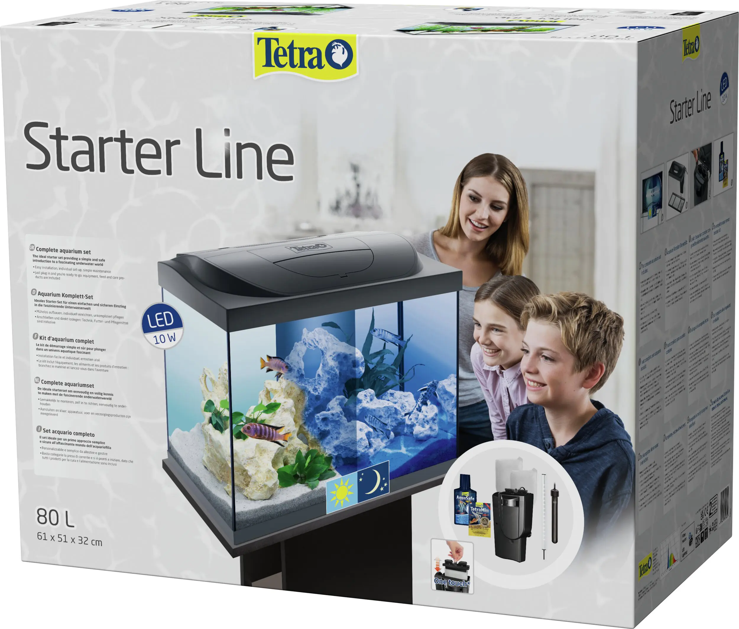 Tetra Aquarium-Komplettset LED Starter Line 80 L schwarz
