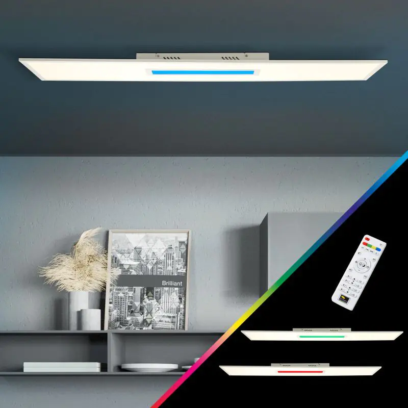 Brilliant LED Deckenleuchte Odella 80 x 40 cm 37 W, weiß, RGBW
