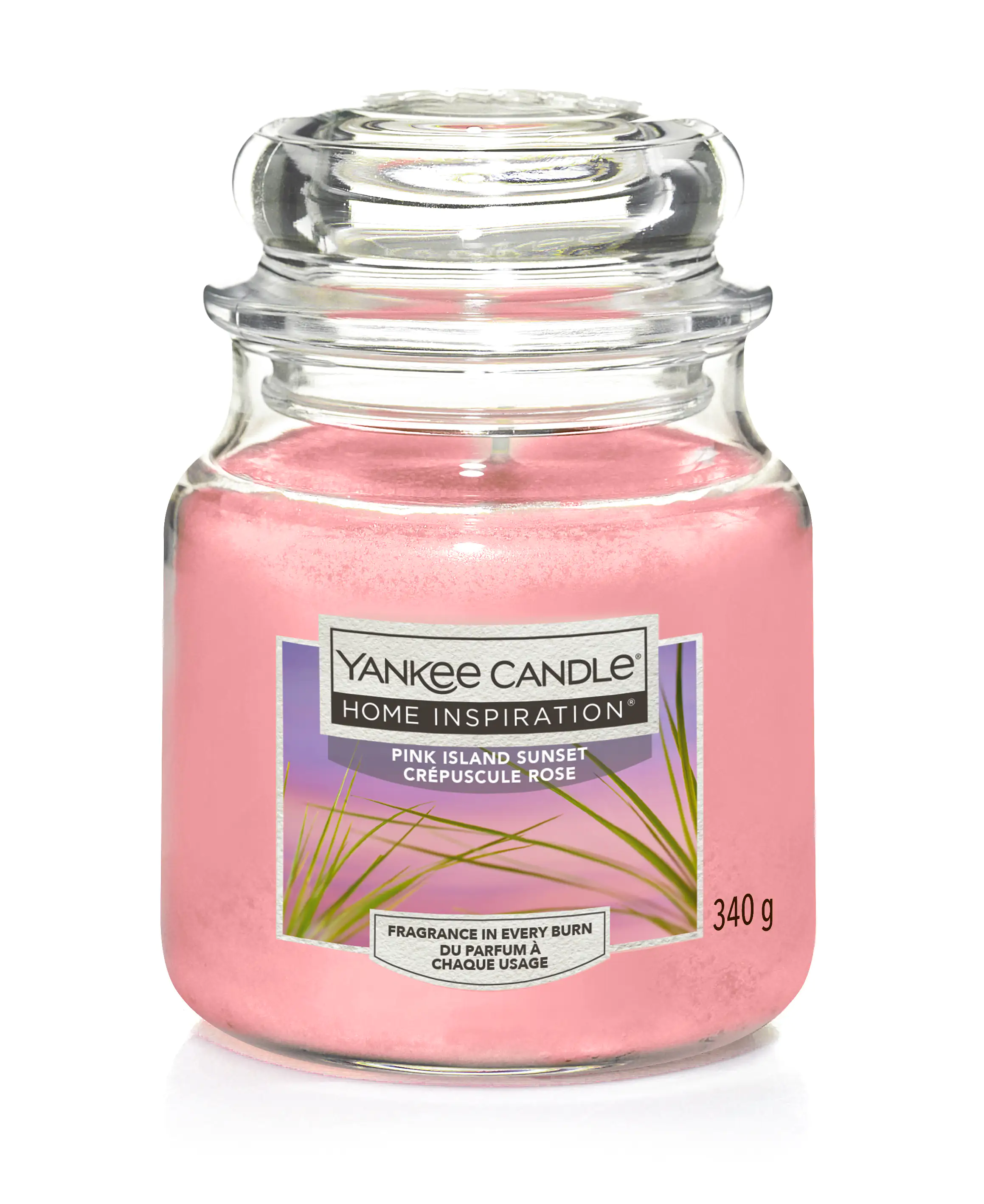 Yankee Candle Duftkerze Mittleres Glas Pink Island Sunset 340 g, rosa
