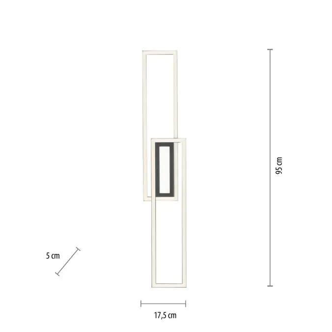 JustLight LED CCT Deckenleuchte Asmin schwarz 95 x 17,5 cm dimmbar