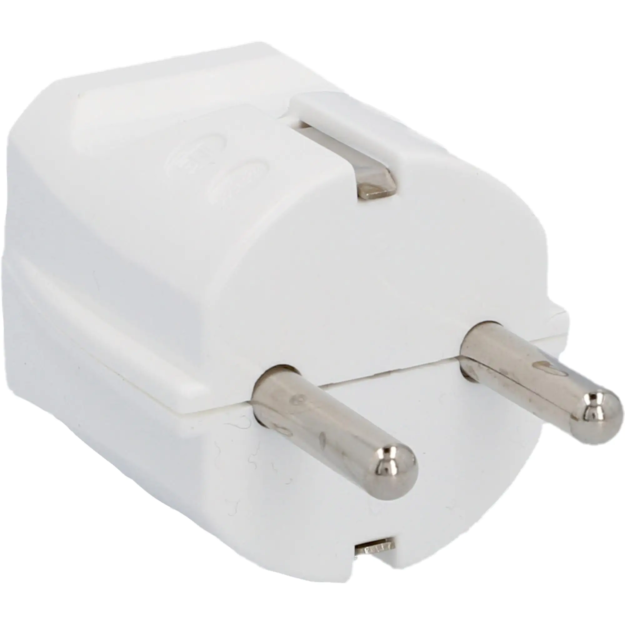 Schutzkontakt-Stecker ohne Knickschutz weiß