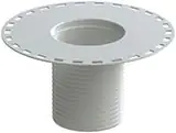 ACO Aufstockelement rund 100 x 100 mm, weiß, für Balkon/Terrassenablauf