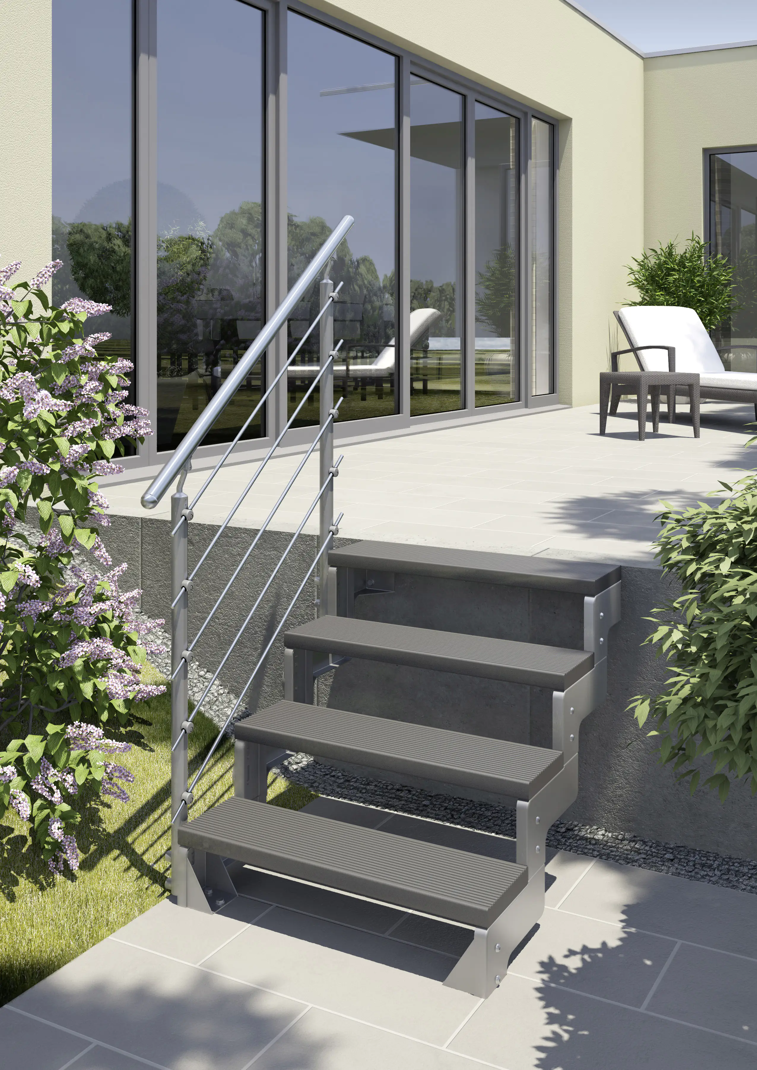 DOLLE Trimax-Stufe für Außentreppe Gardentop anthrazit