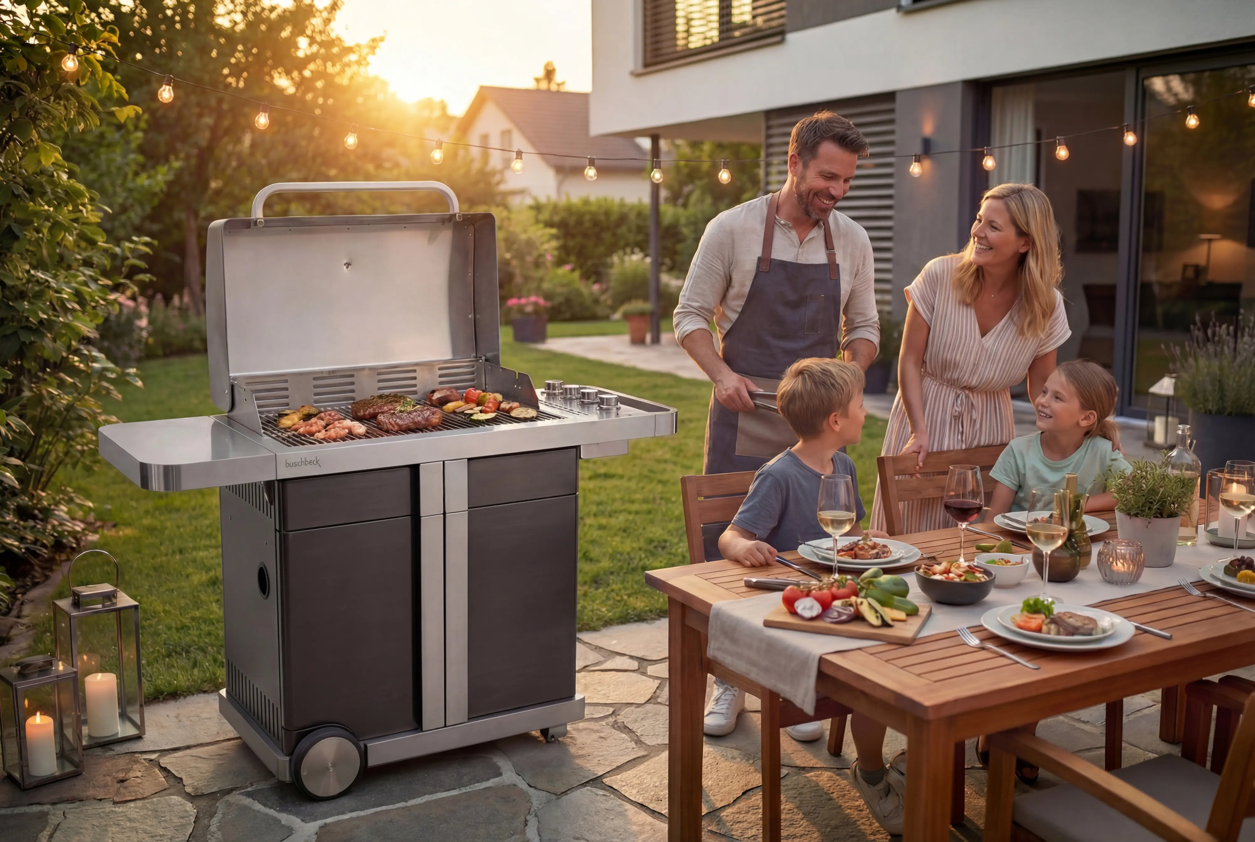 Buschbeck Gasgrill P1000 Premium Grillfläche: 70 x 42 cm