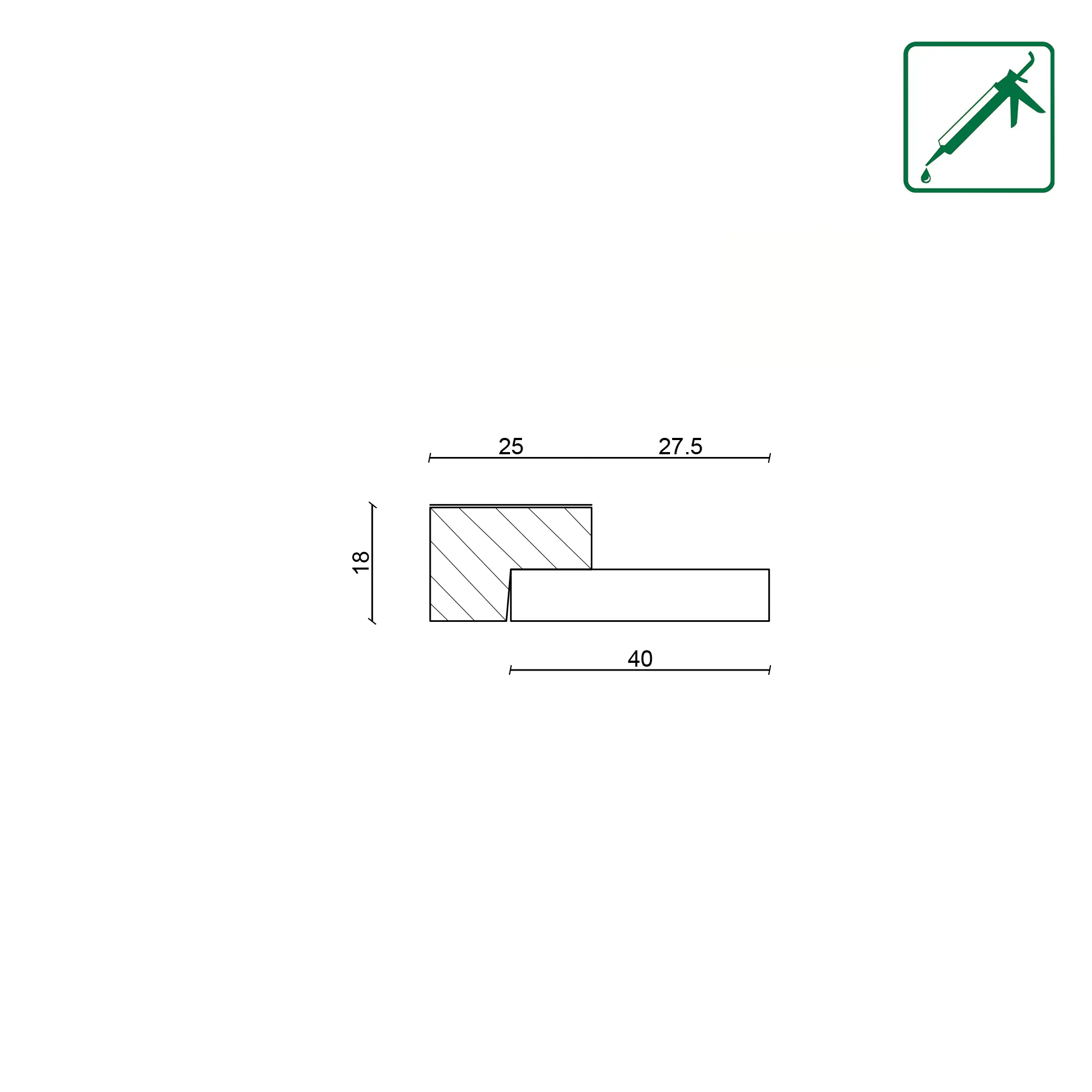Neuhofer Abschlussleiste für Akustikpaneele 275 x 5,3 x 1,8 cm eiche Dekor 