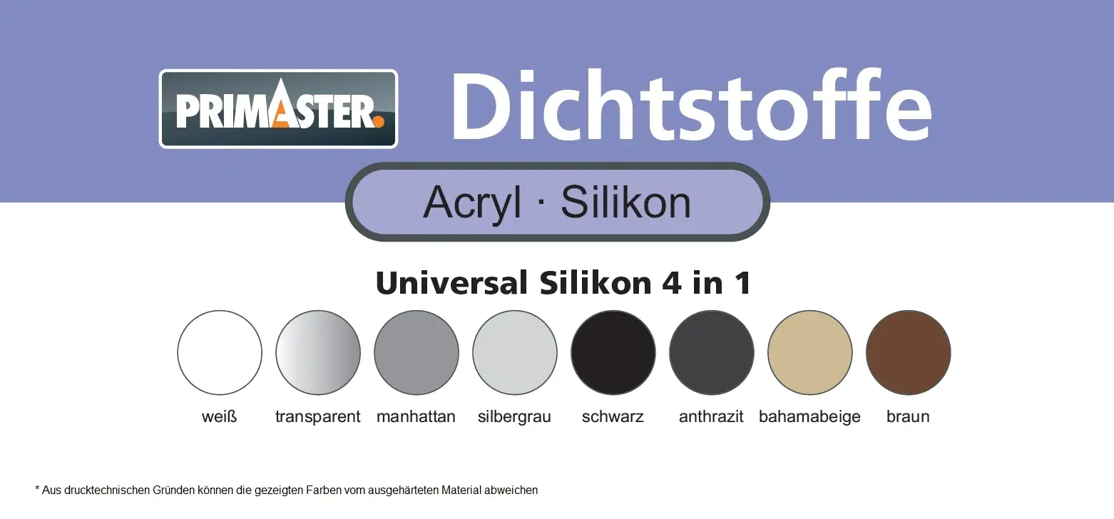 Primaster Universal Silikon 4 in1 silbergrau 300 ml