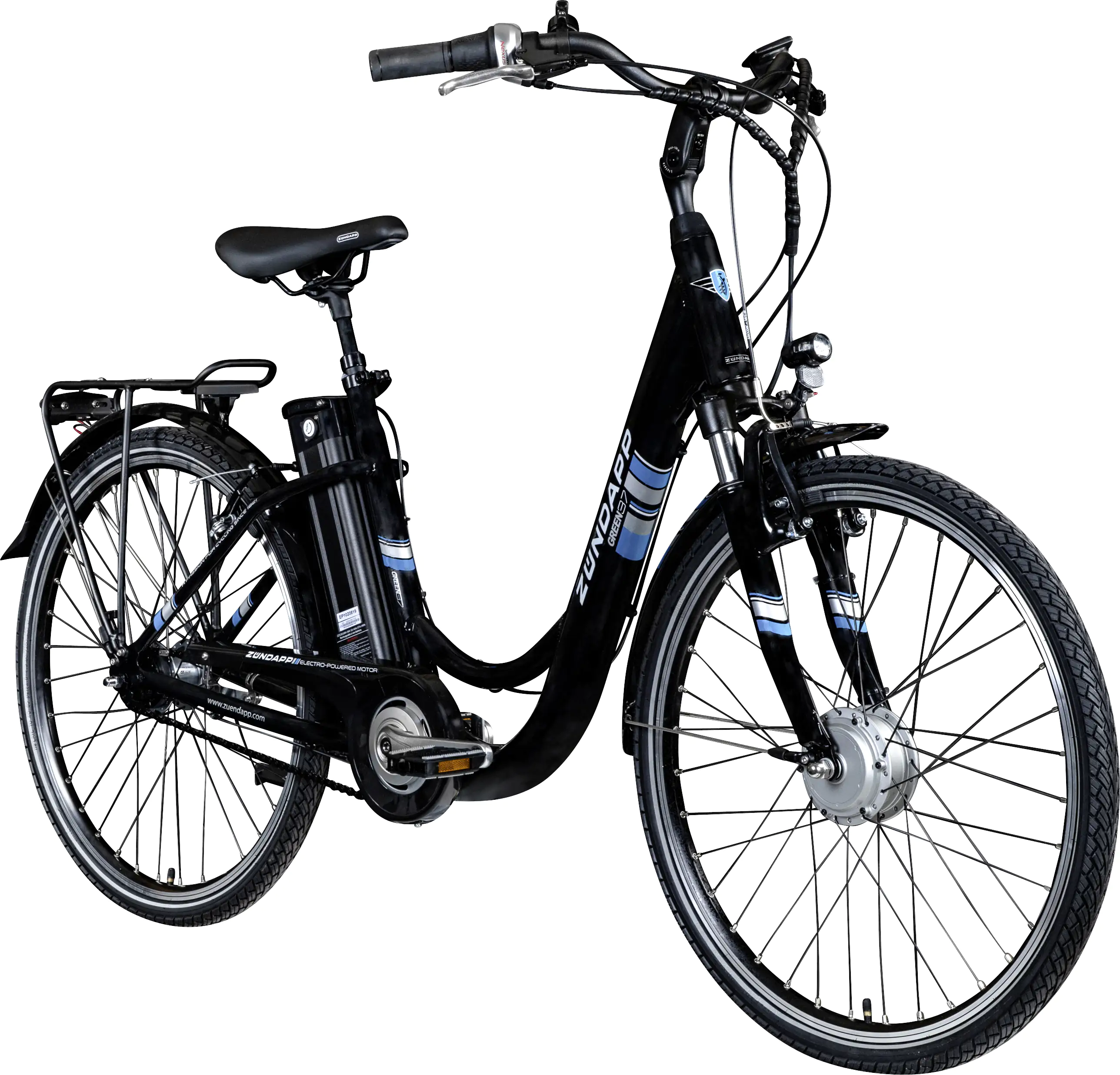 Zündapp E-Bike City Green 3.7 26 Zoll 7-Gang 536 Wh schwarz blau