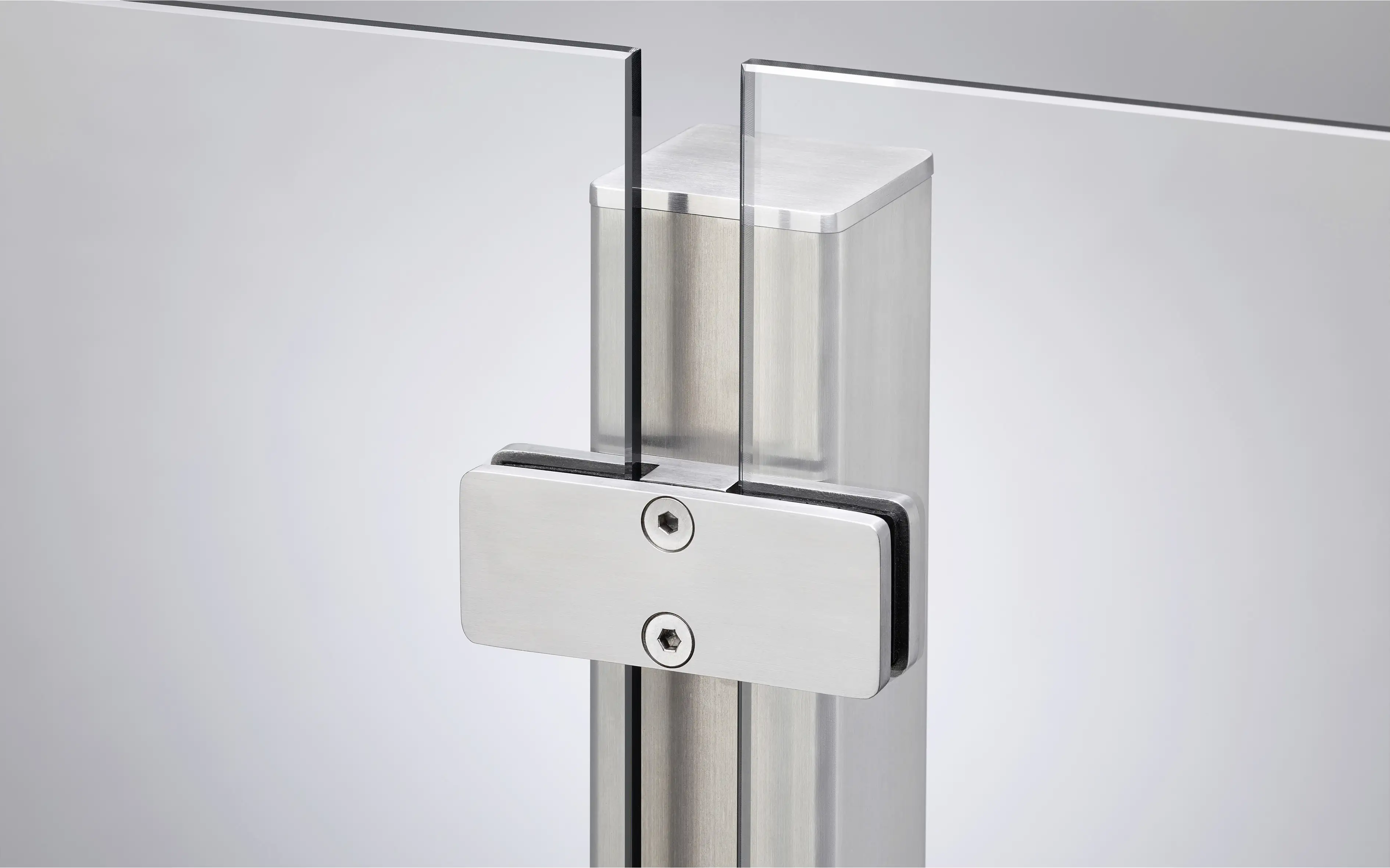 Ambiente Mittelpfosten-Set zum ANSCHRAUBEN 187 cm 6 x 6 cm Edelstahl V2A