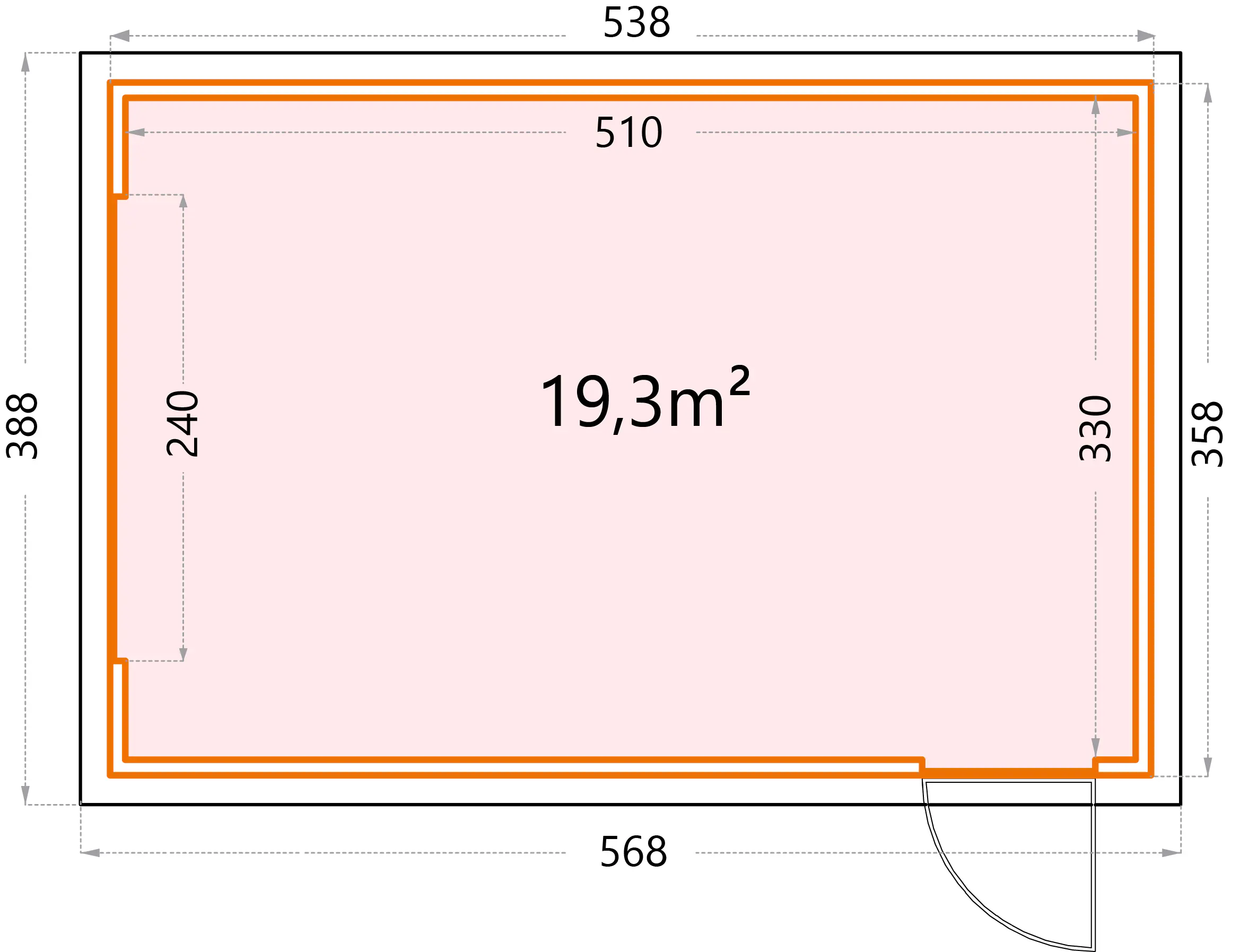 Telluria Garage 3654G weiß 358 x 538 cm