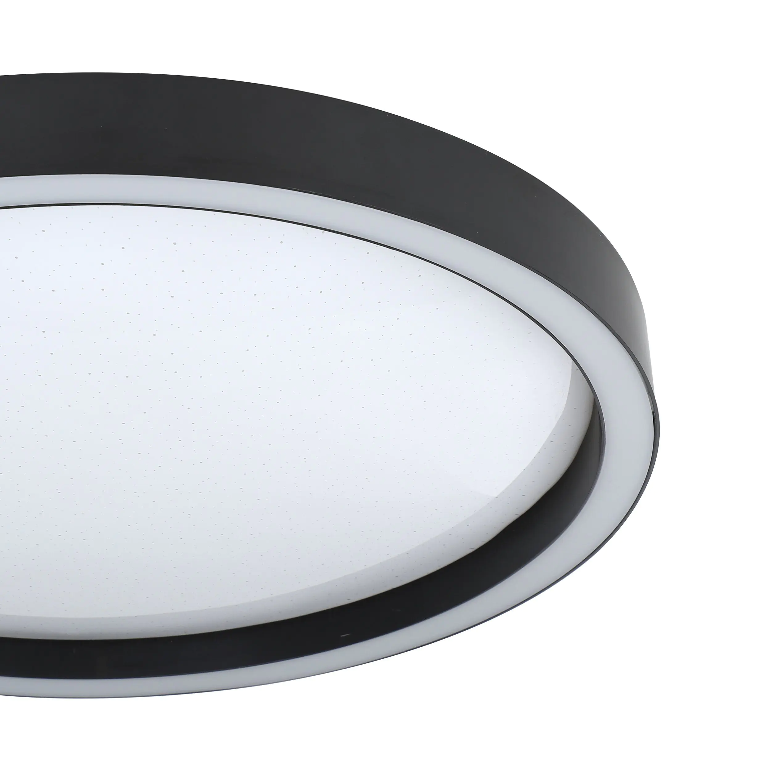 Eglo Connect LED Deckenleuchte Montemorelos-Z schwarz Ø 42 cm mit Kristalleffekt