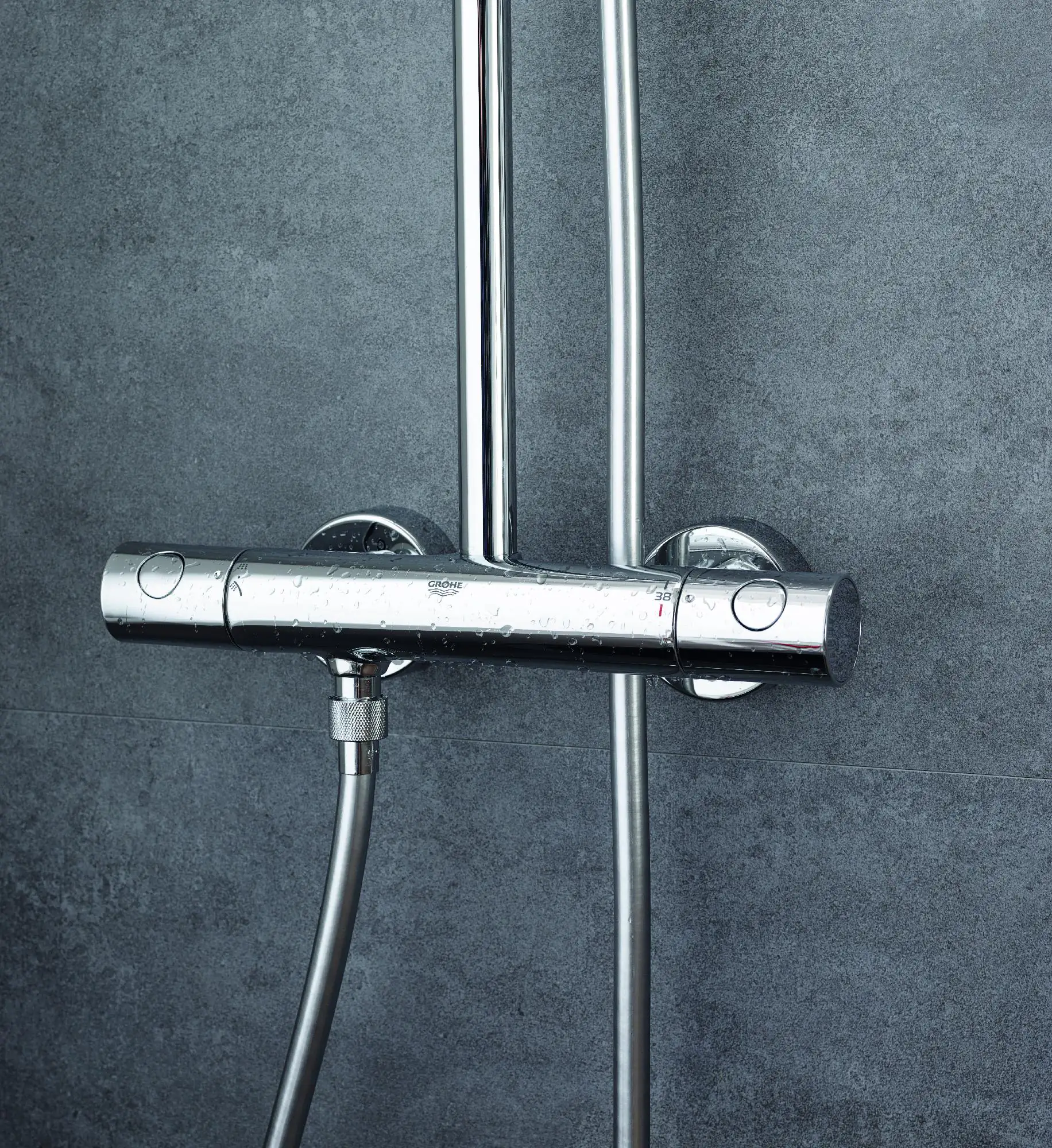 Grohe Duschsystem Tempesta C 160 verchromt, mit Thermostat