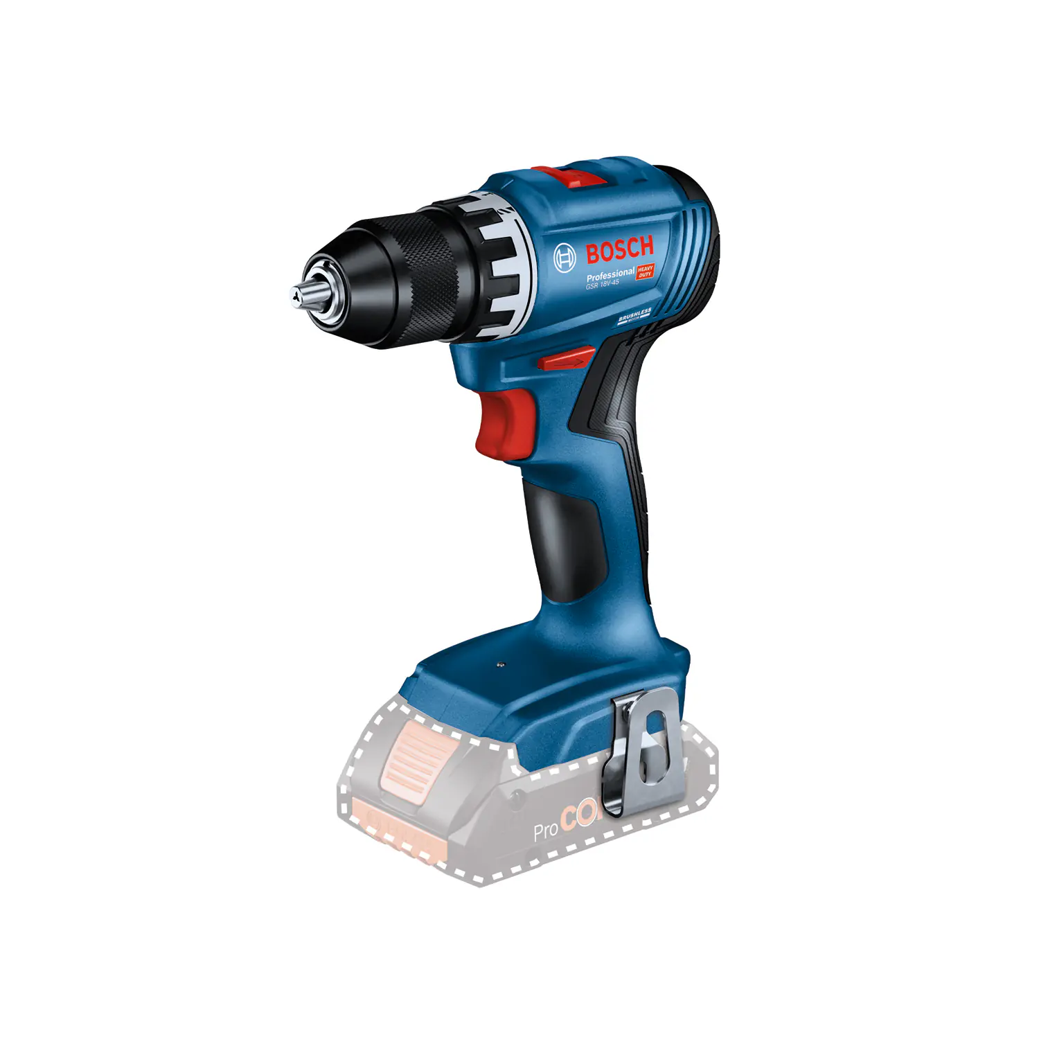 Bosch Akku-Bohrschrauber GSR 18 V-45 ohne Akku und Ladegerät
