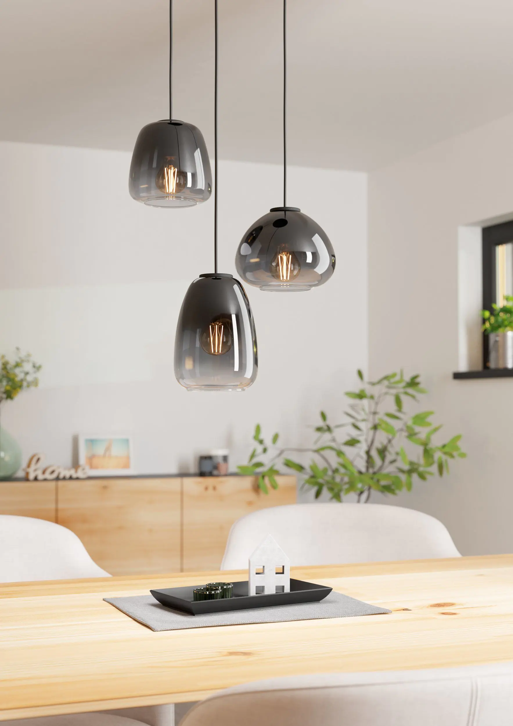 Eglo Hängeleuchte Aguilares schwarz-grau Ø 53 cm