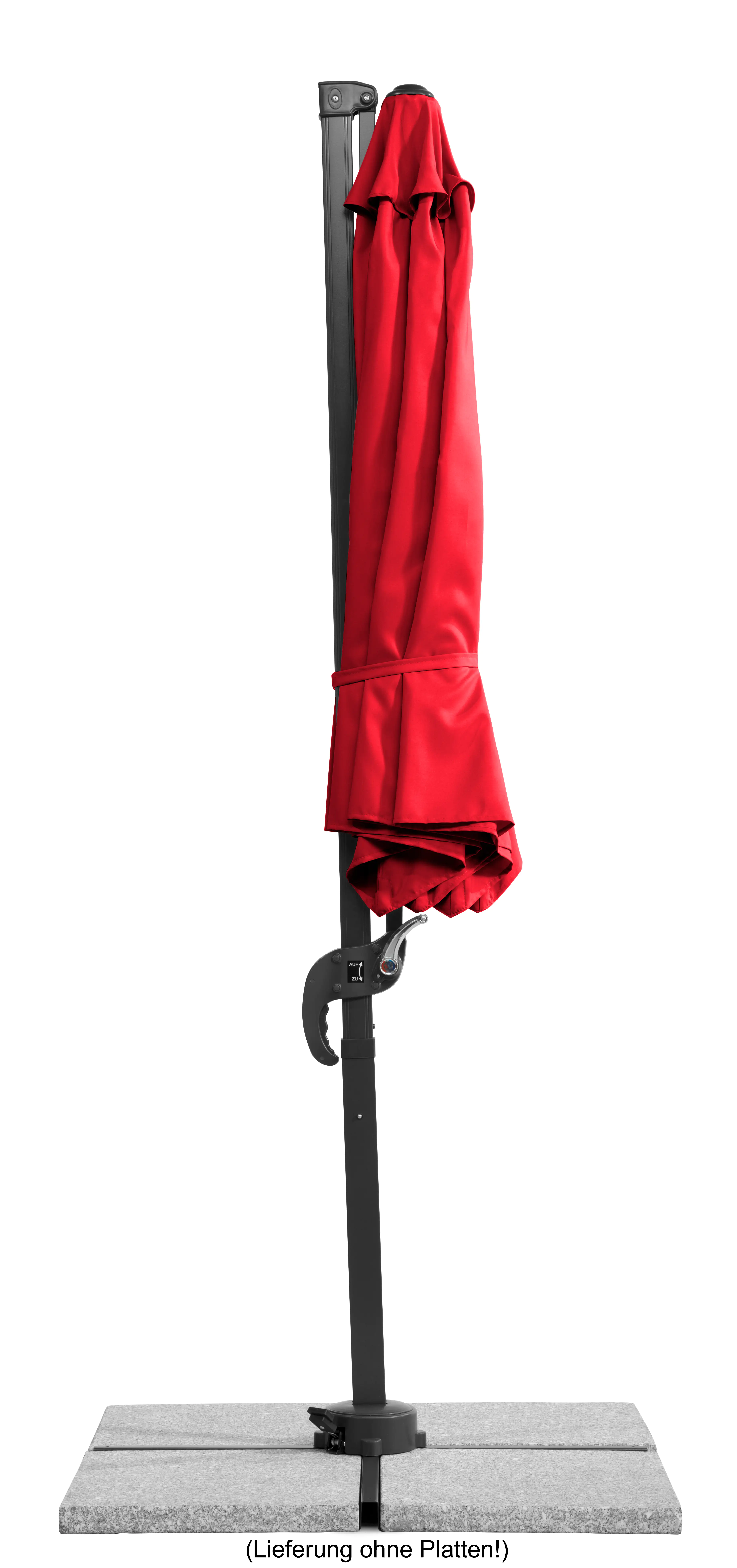 Schneider Ampelschirm Rhodos Junior rot Ø 300 cm inkl. Sonnenschirmhülle