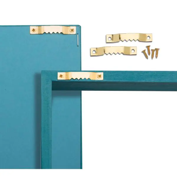 Glorex Bilderrahmen Aufhänger 2 Stück 40 mm, goldfarben