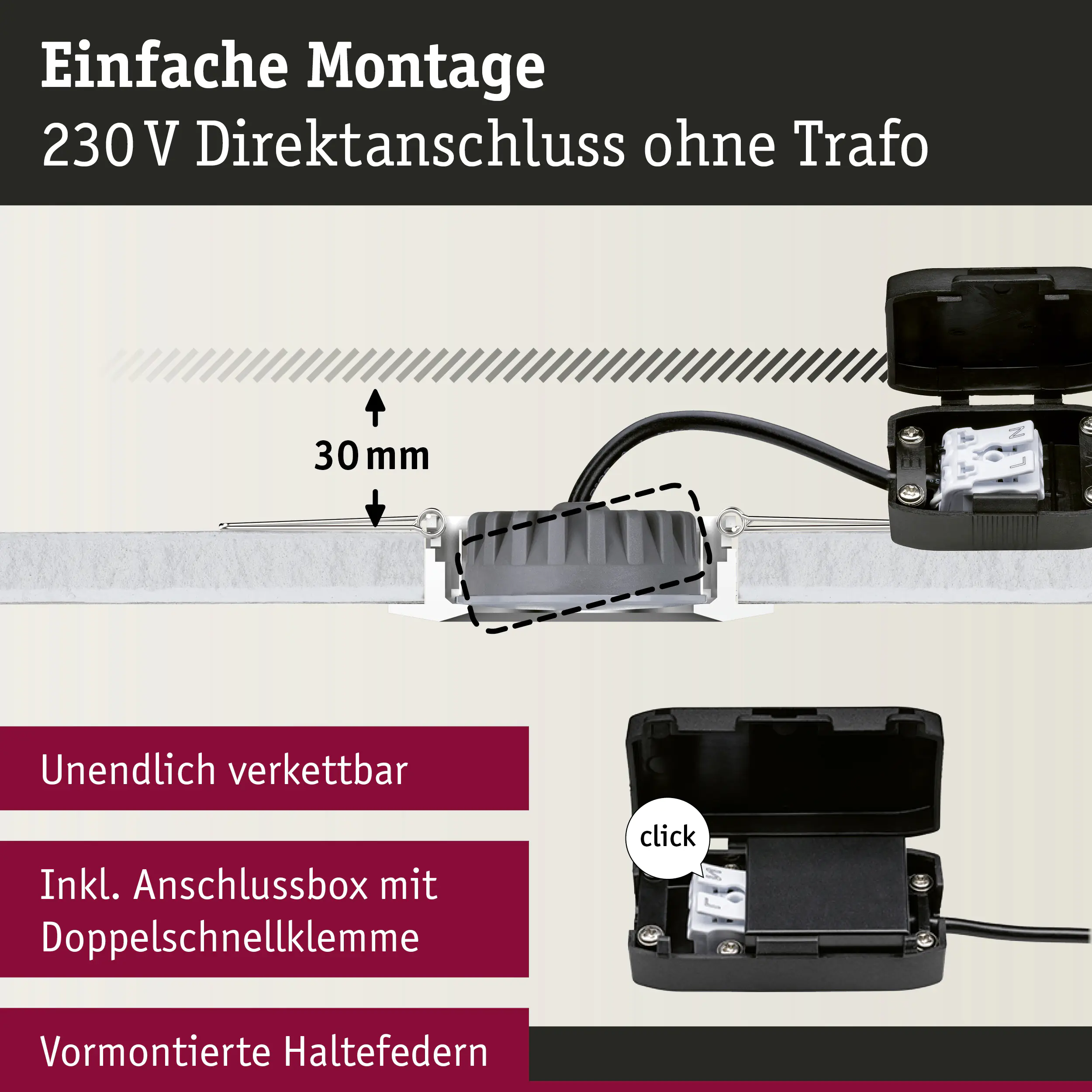 Paulmann LED Einbauleuchte Coin Nova Plus schwarz matt Ø 9,3 cm schwenkbar warmweiß