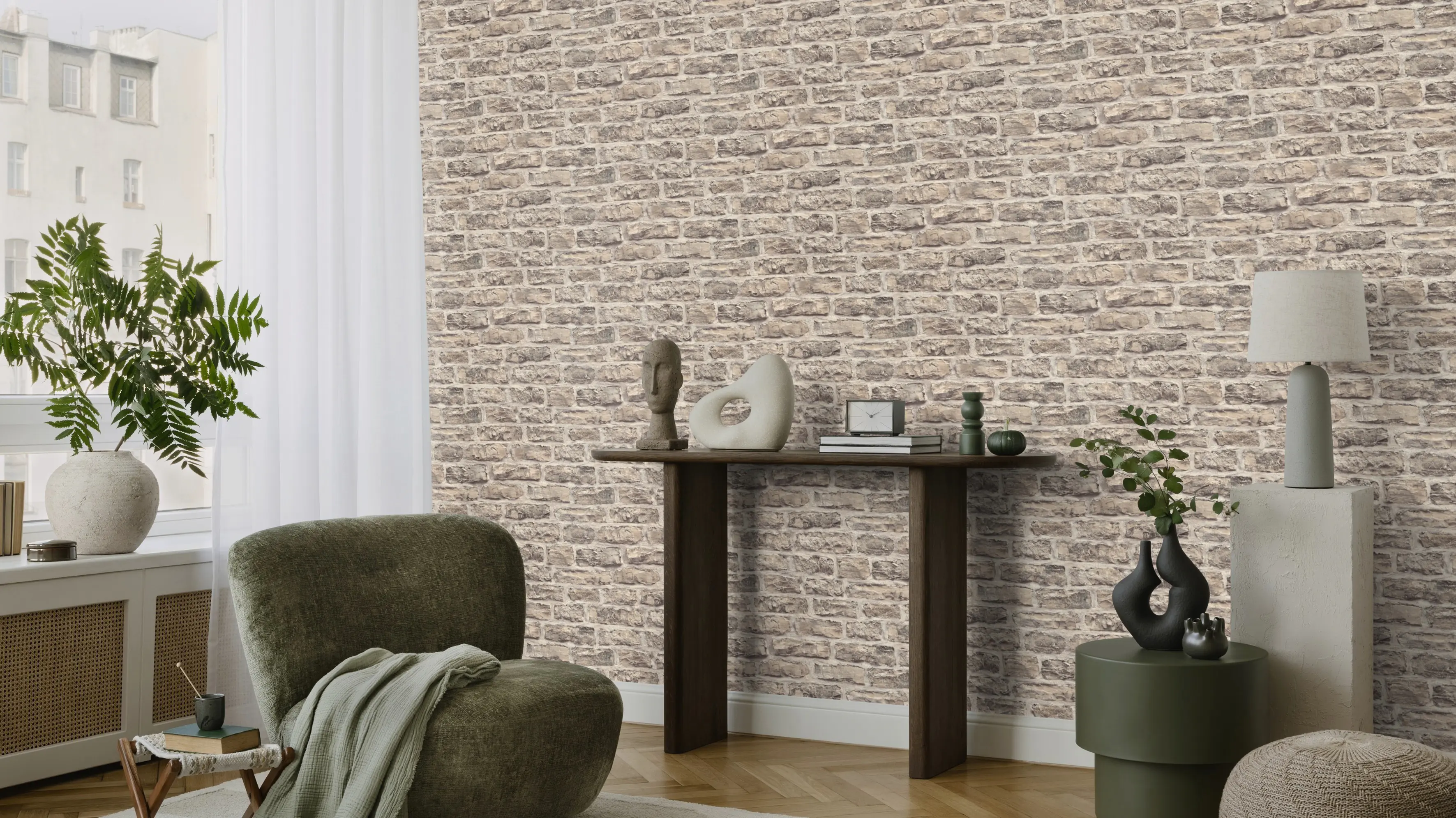 Rasch Vliestapete Factory VI Stein beige grau 10,05 x 0,53 m