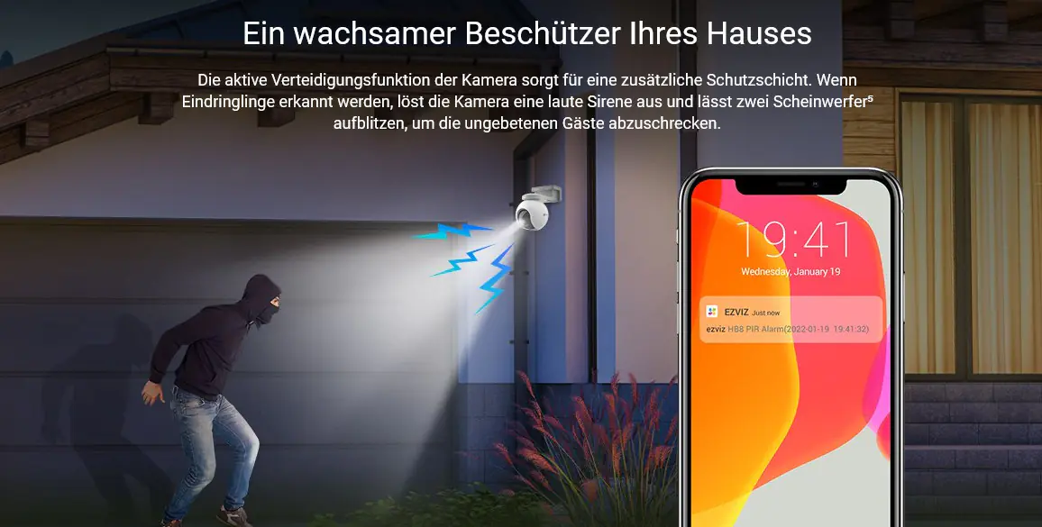 Ezviz Wlan Outdoor-Akku-Überwachungskamera HB8 360°