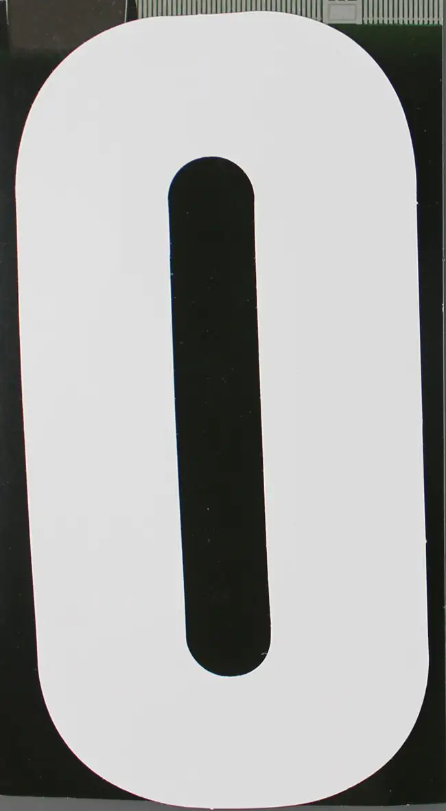 Conacord Reflektierende Klebezahl "0" weiß 170 mm