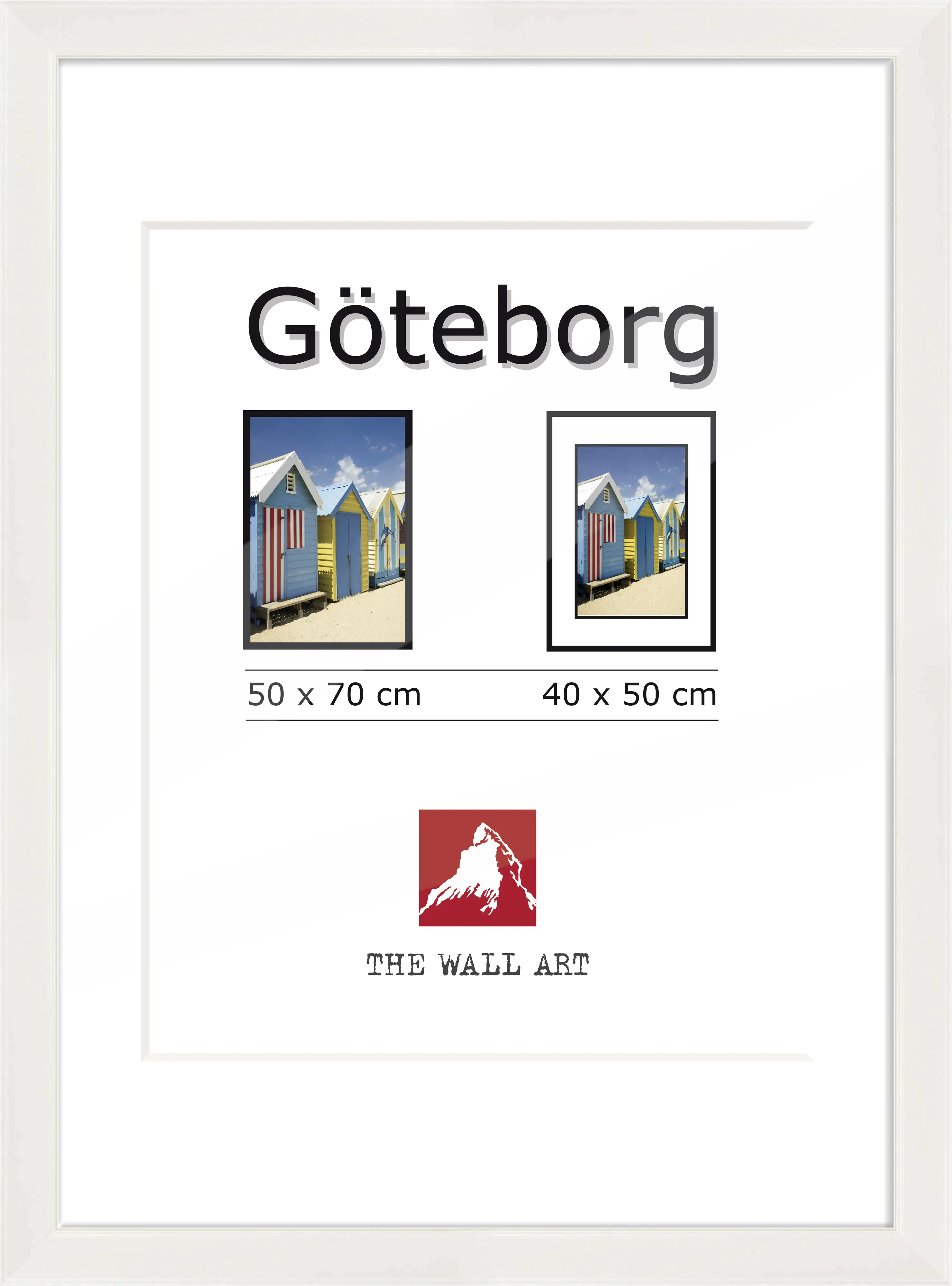 Bilderrahmen Holz Göteborg weiß 50 x 70 cm