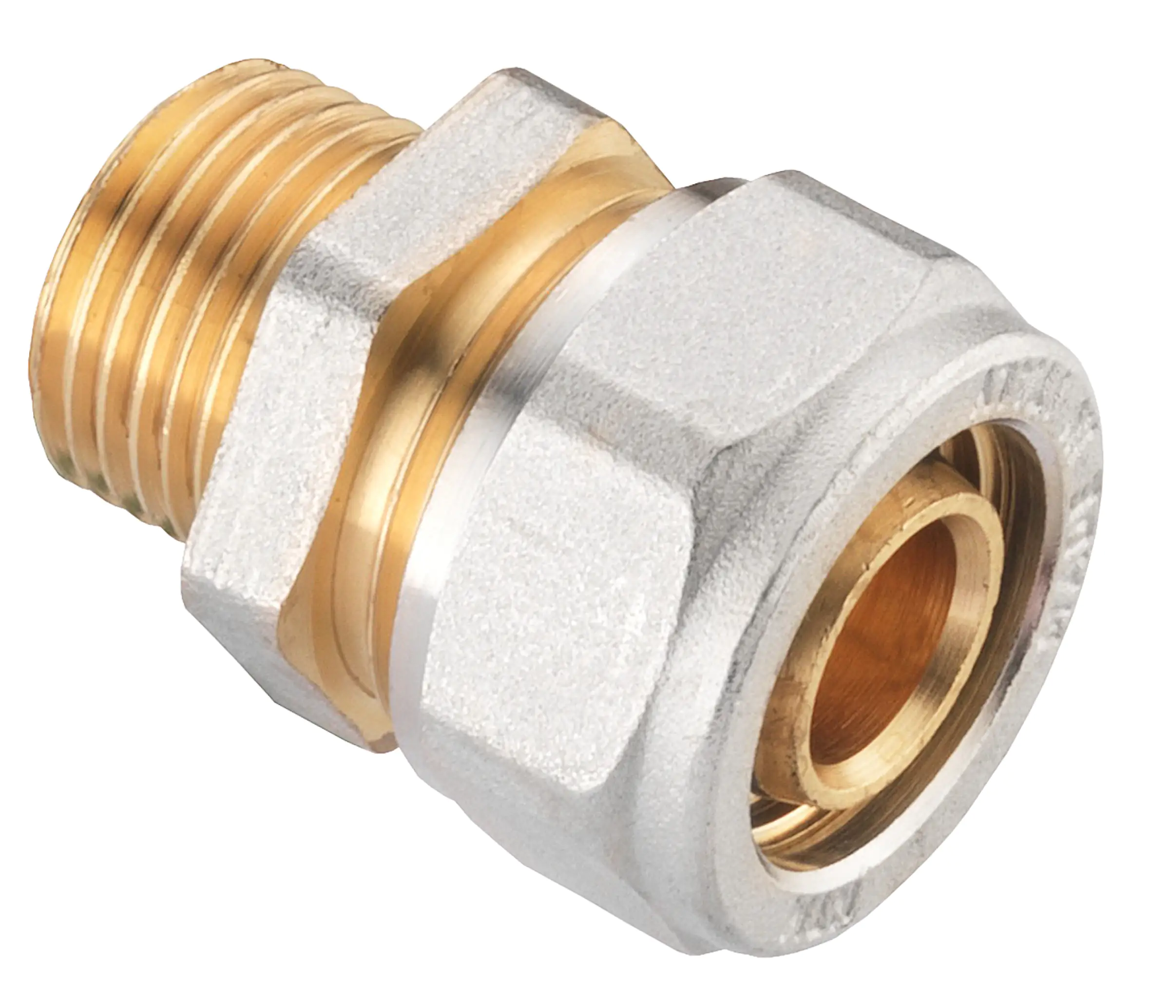 Cornat Schraub-Kupplung komplett ø 26 mm 1" AG Messing vernickelt