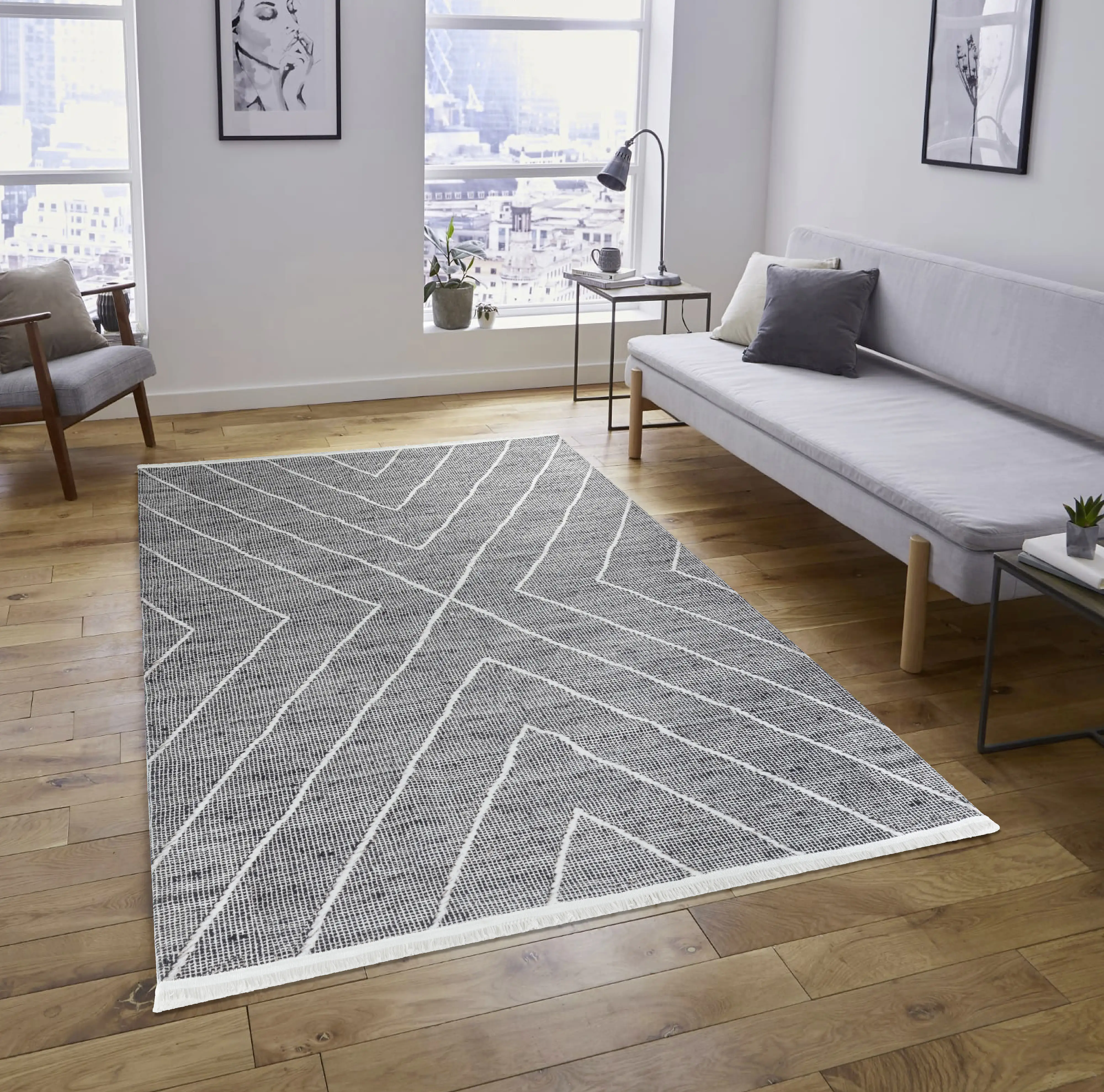 Teppich Efe - waschbar 1020 grey, 120 x 170 cm